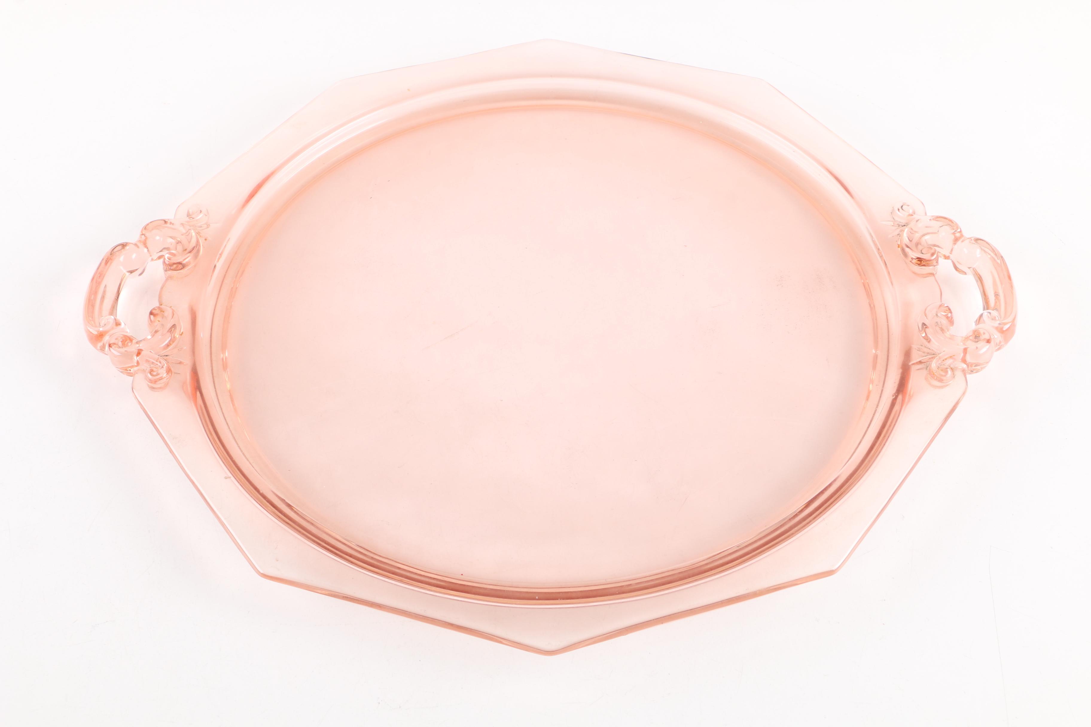 Depression and Etched Glass Serveware and Plates