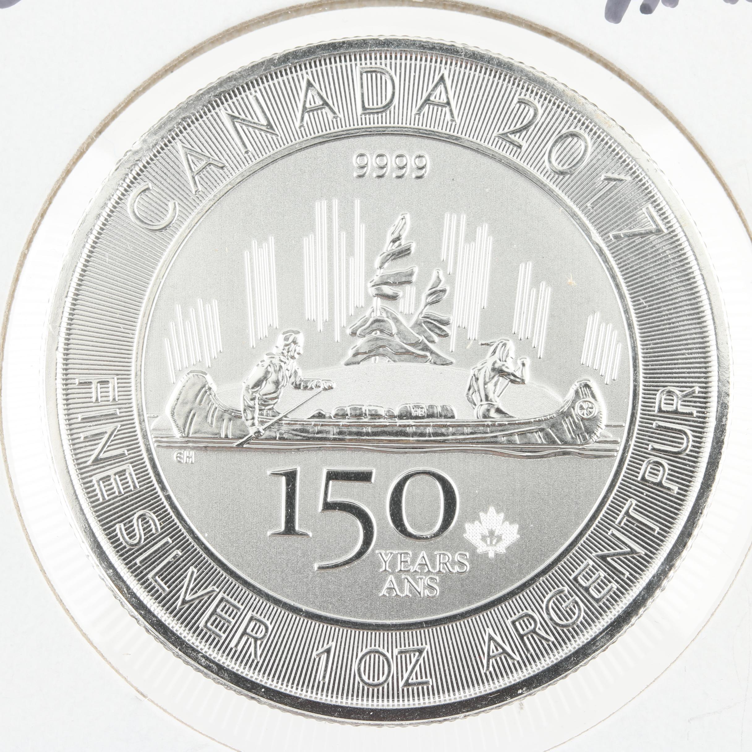 2017 Canadian 150th Anniversary Commemorative $5 Maple Leaf