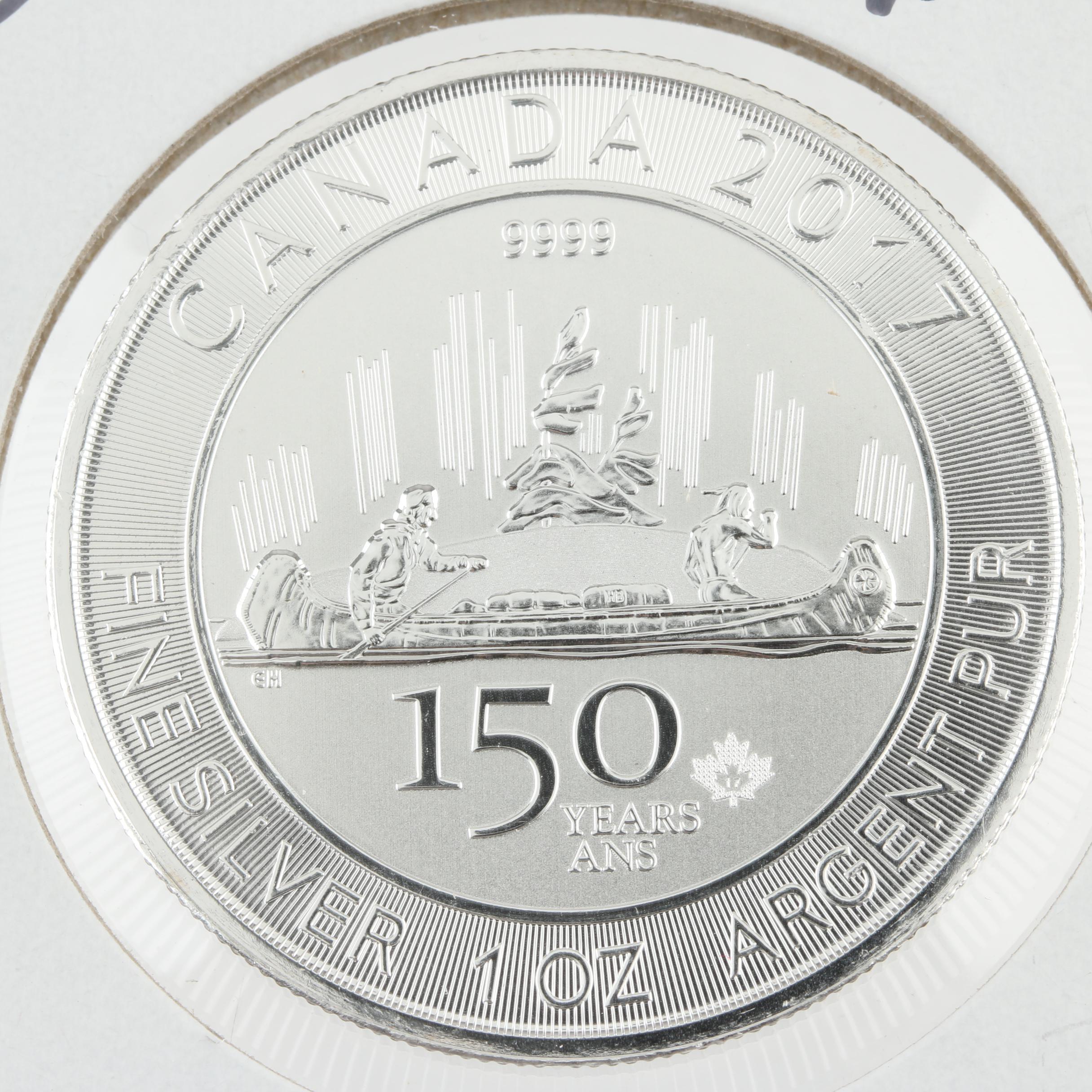 2017 Canadian 150th Anniversary Commemorative $5 Maple Leaf