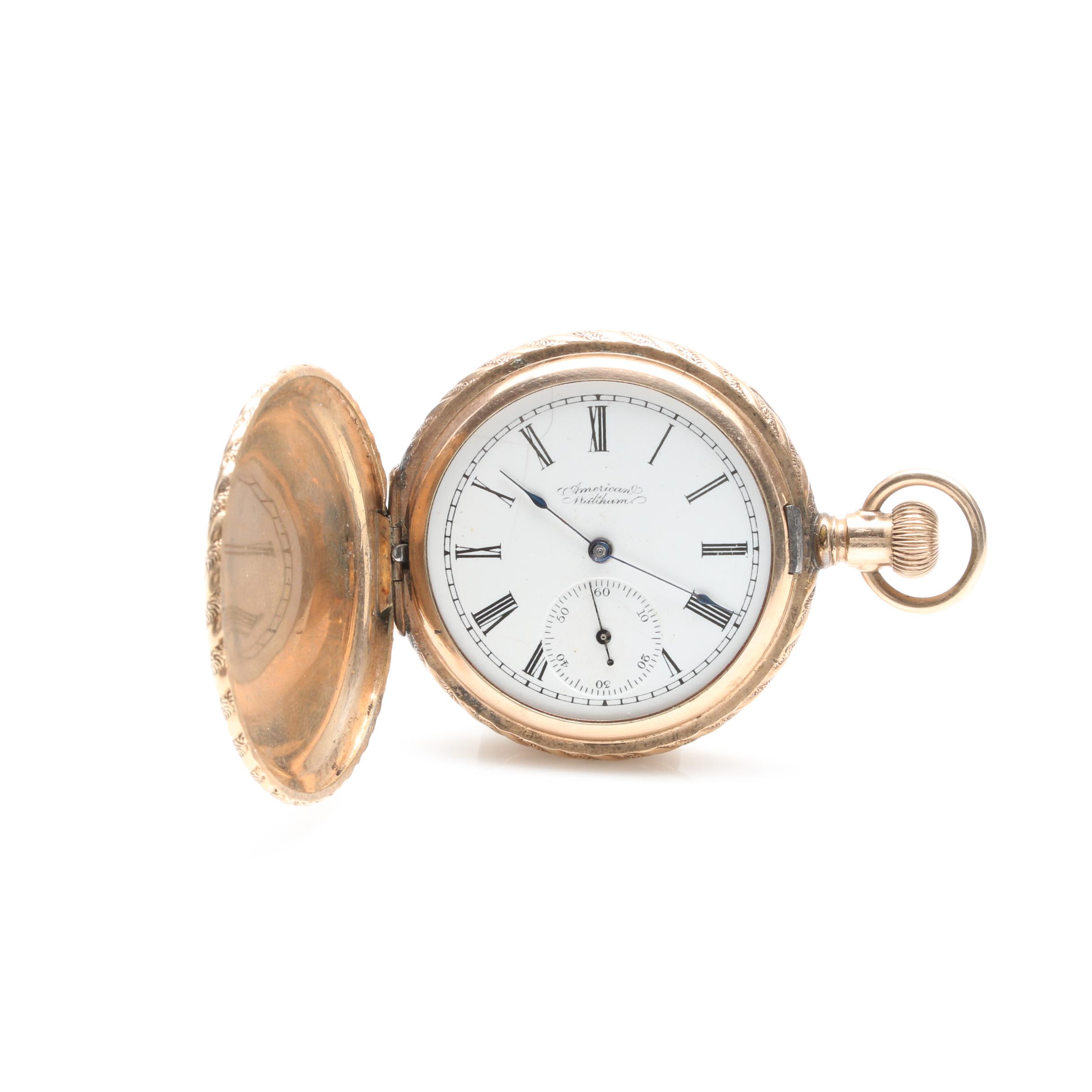 Antique American Waltham Gold Filled Hunting Case Pocket Watch