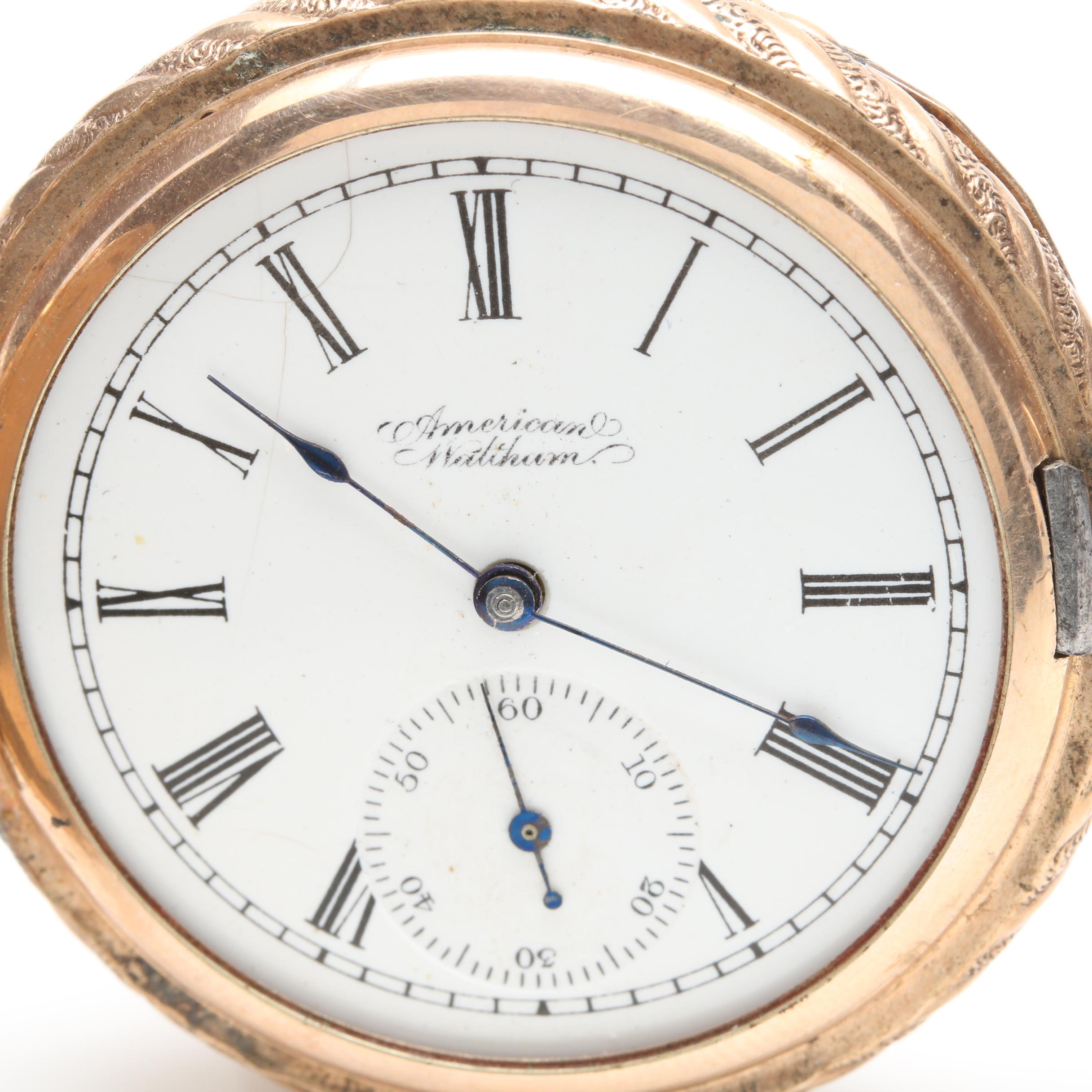 Antique American Waltham Gold Filled Hunting Case Pocket Watch