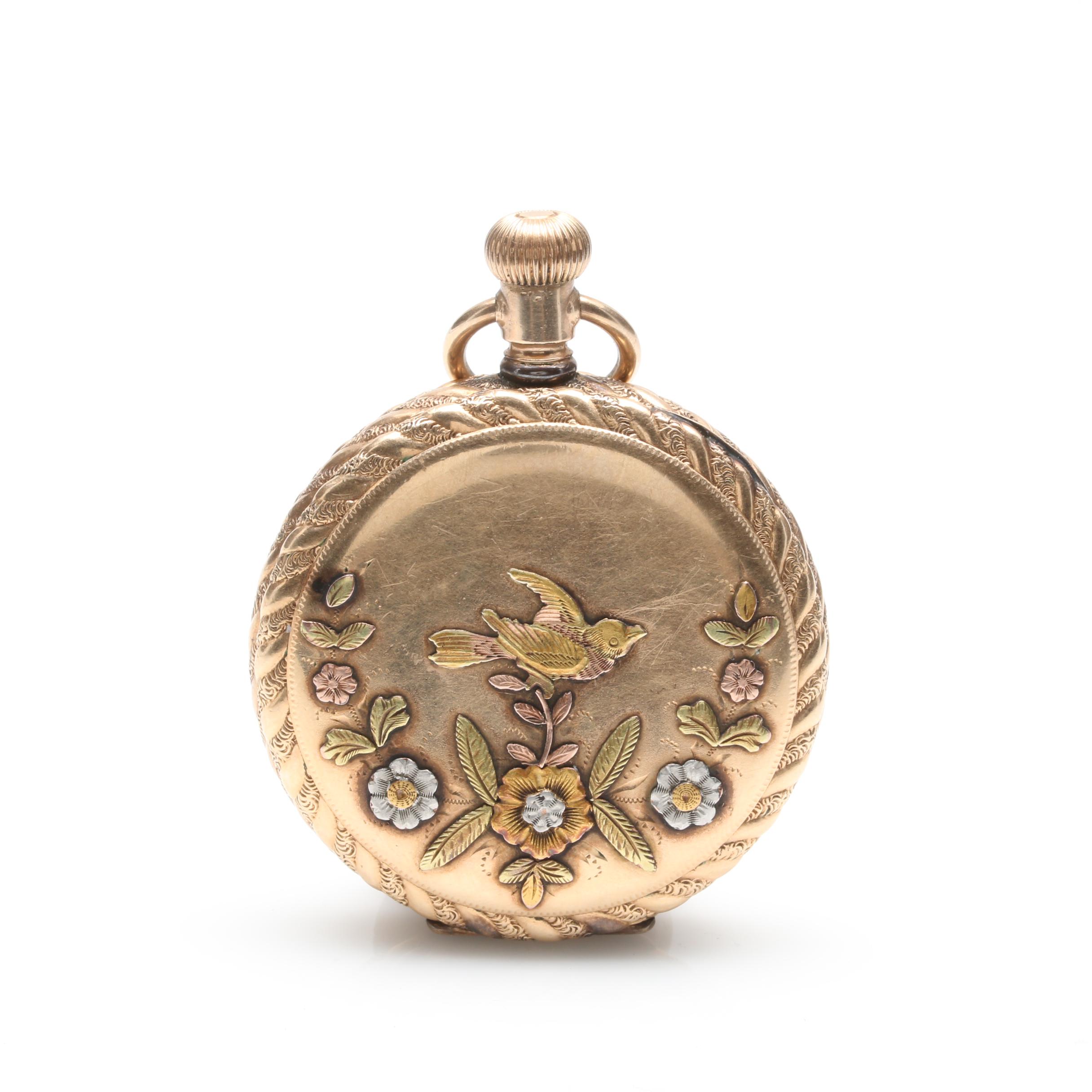 Antique American Waltham Gold Filled Hunting Case Pocket Watch