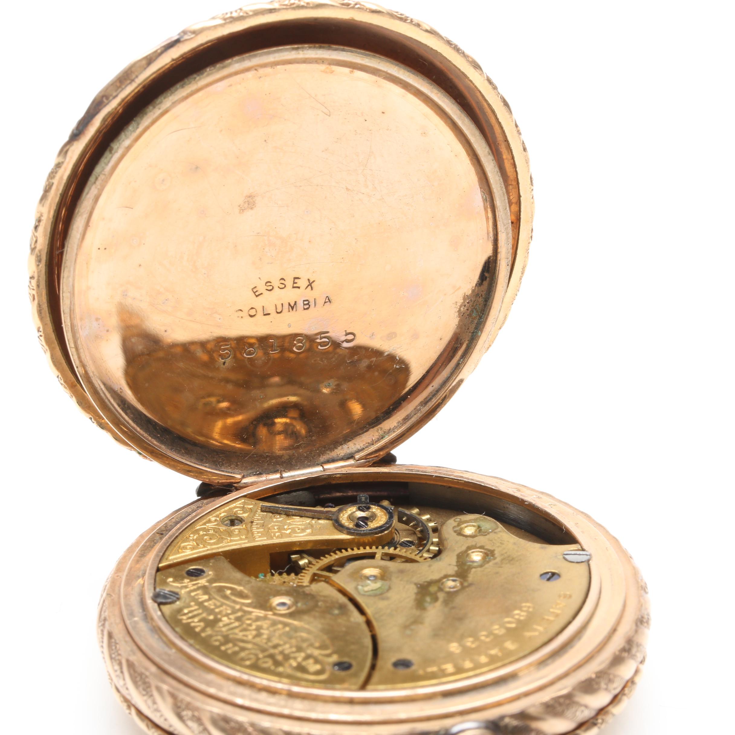 Antique American Waltham Gold Filled Hunting Case Pocket Watch