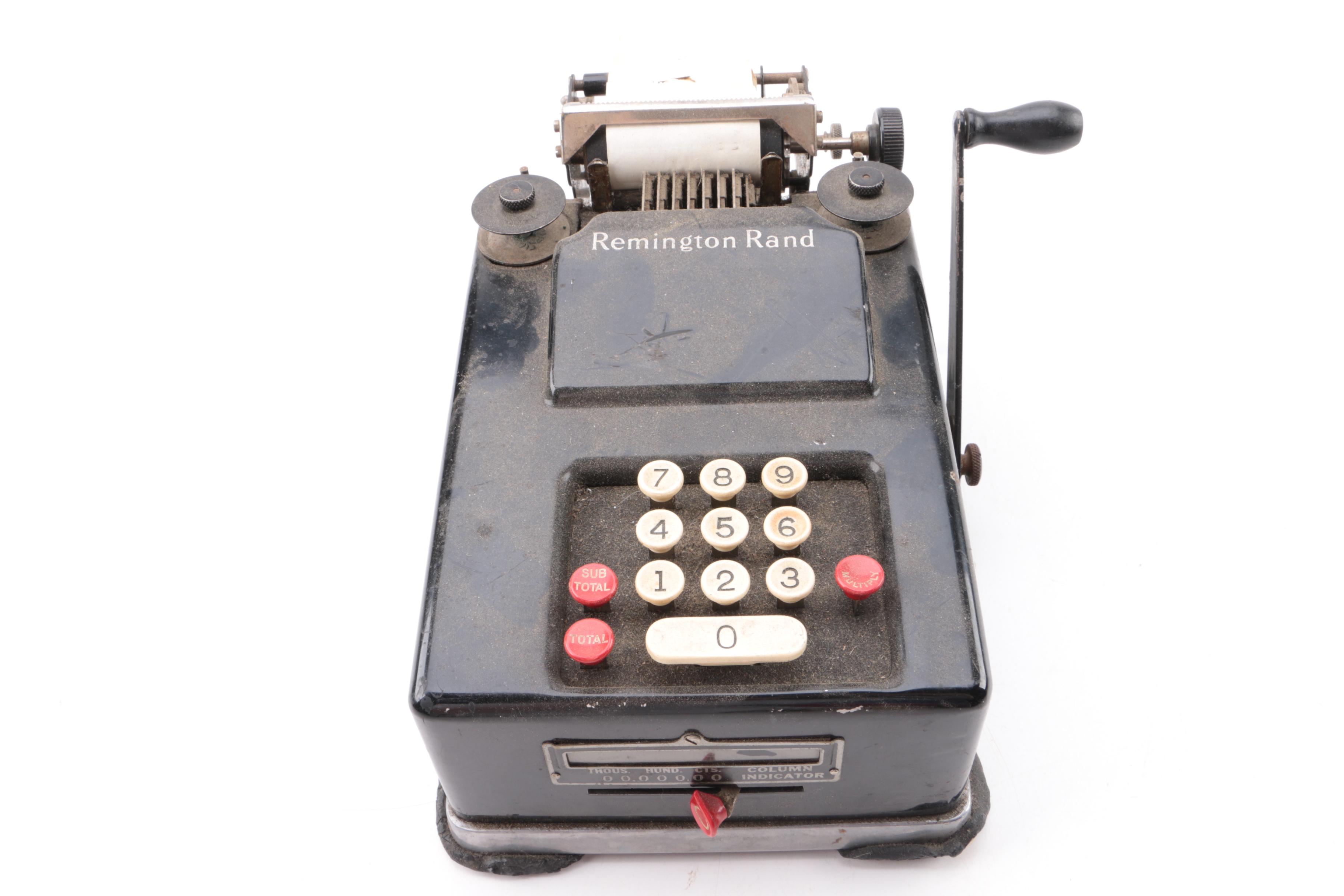 Hedman Check Protector and Remington Rand Adding Machine