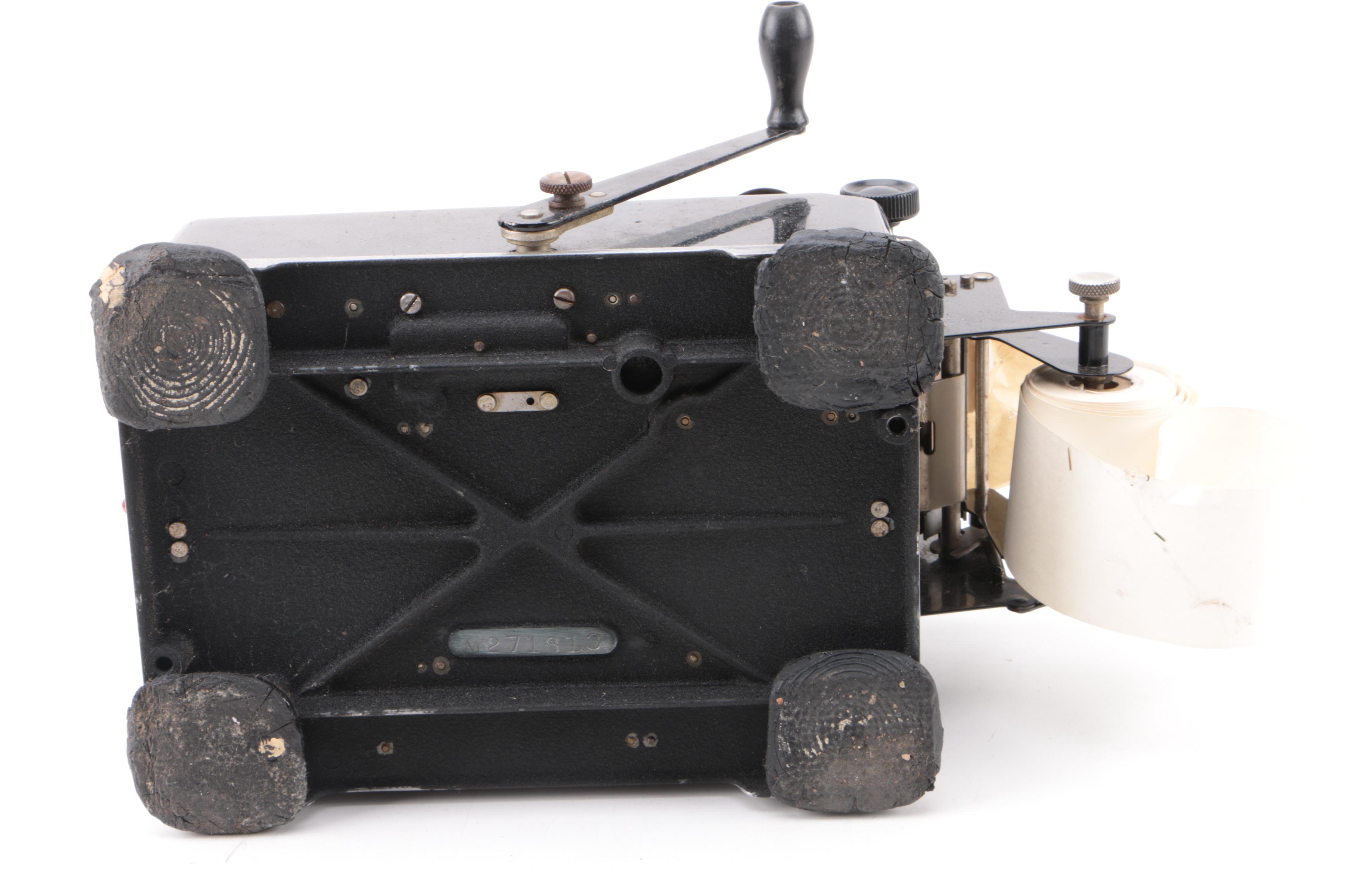 Hedman Check Protector and Remington Rand Adding Machine