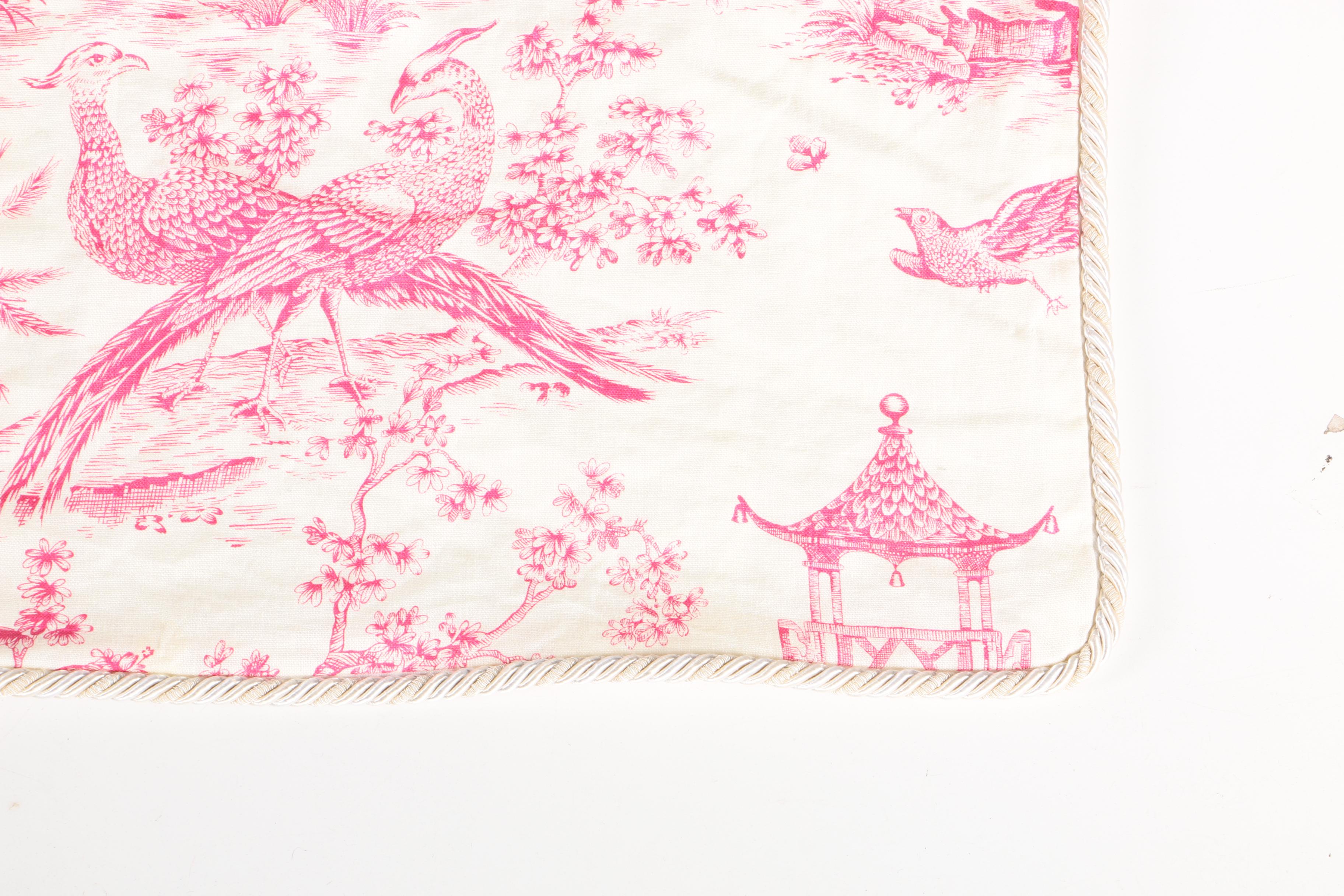 Ralph Lauren Floral Bedspread with Jane Wilner Pink "Toile Orientale" Duvet