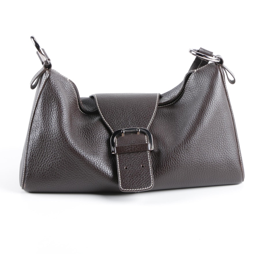 Tod's Dark Brown Leather Shoulder Bag