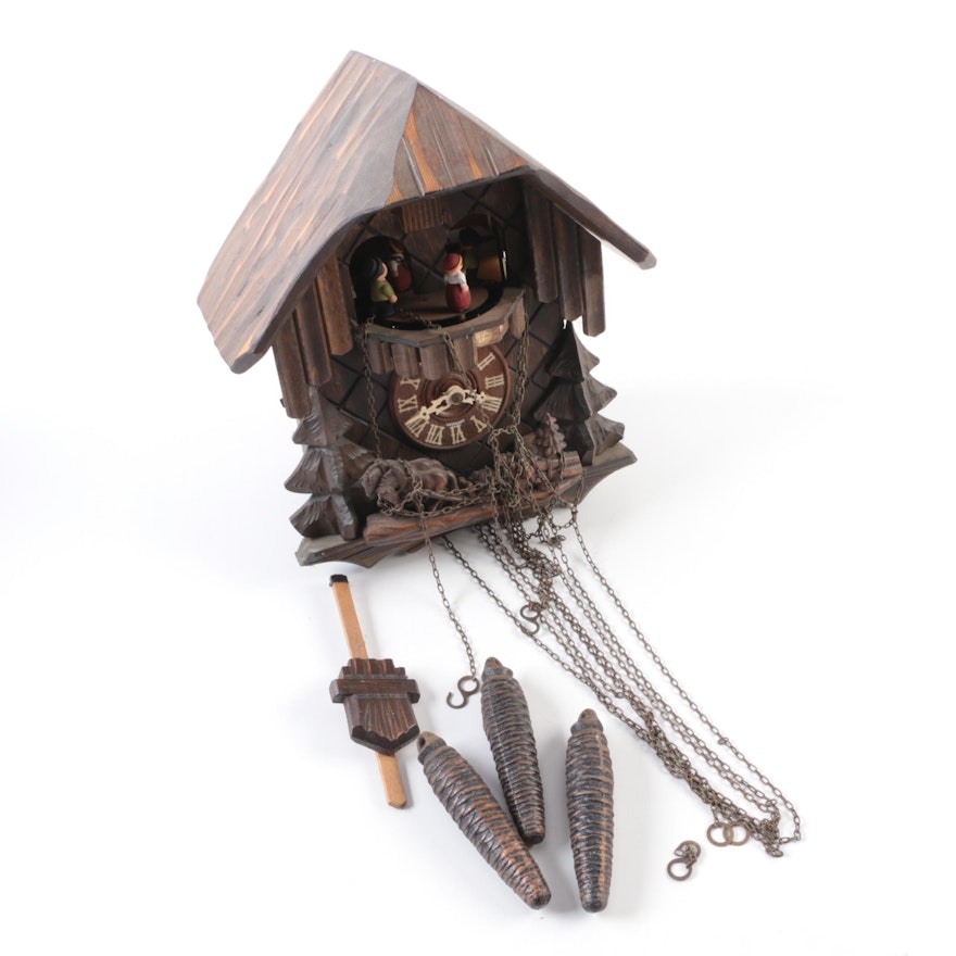 German Chalet Style Musical Cuckoo Clock