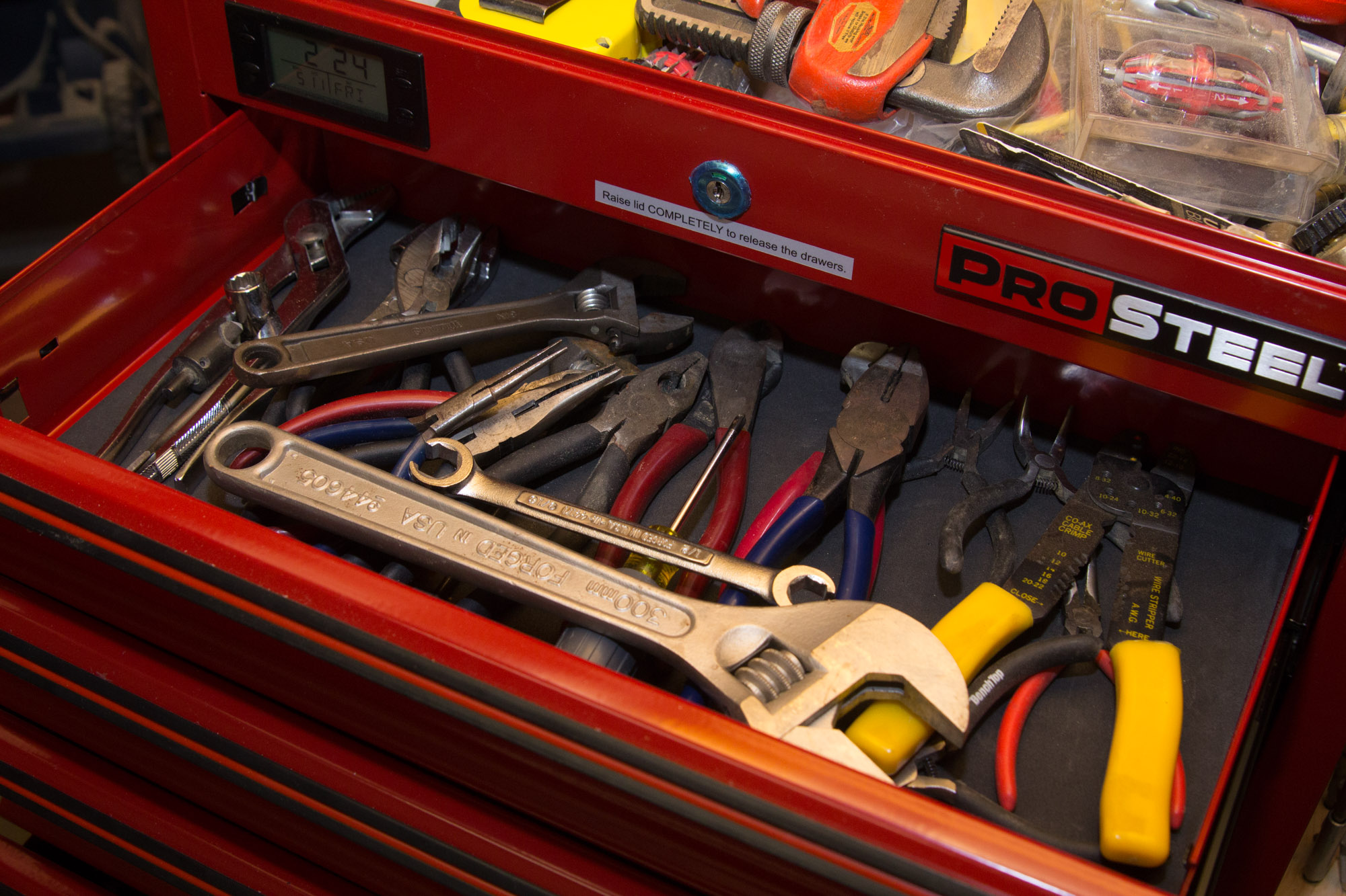 ProSteel Rolling Stacking Tool Chest Including Tools