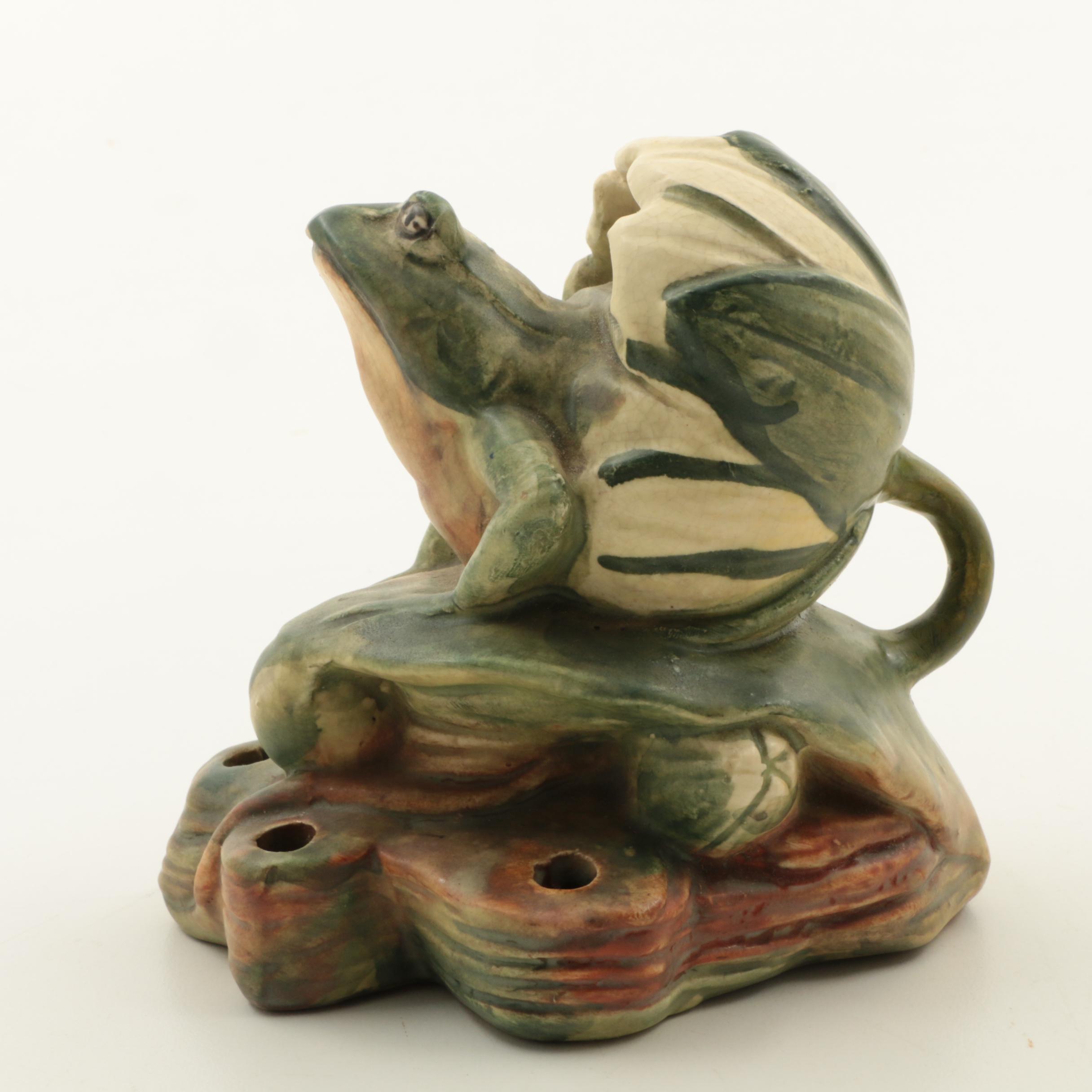 Antique Weller Pottery "Waterlily" Flower Frog