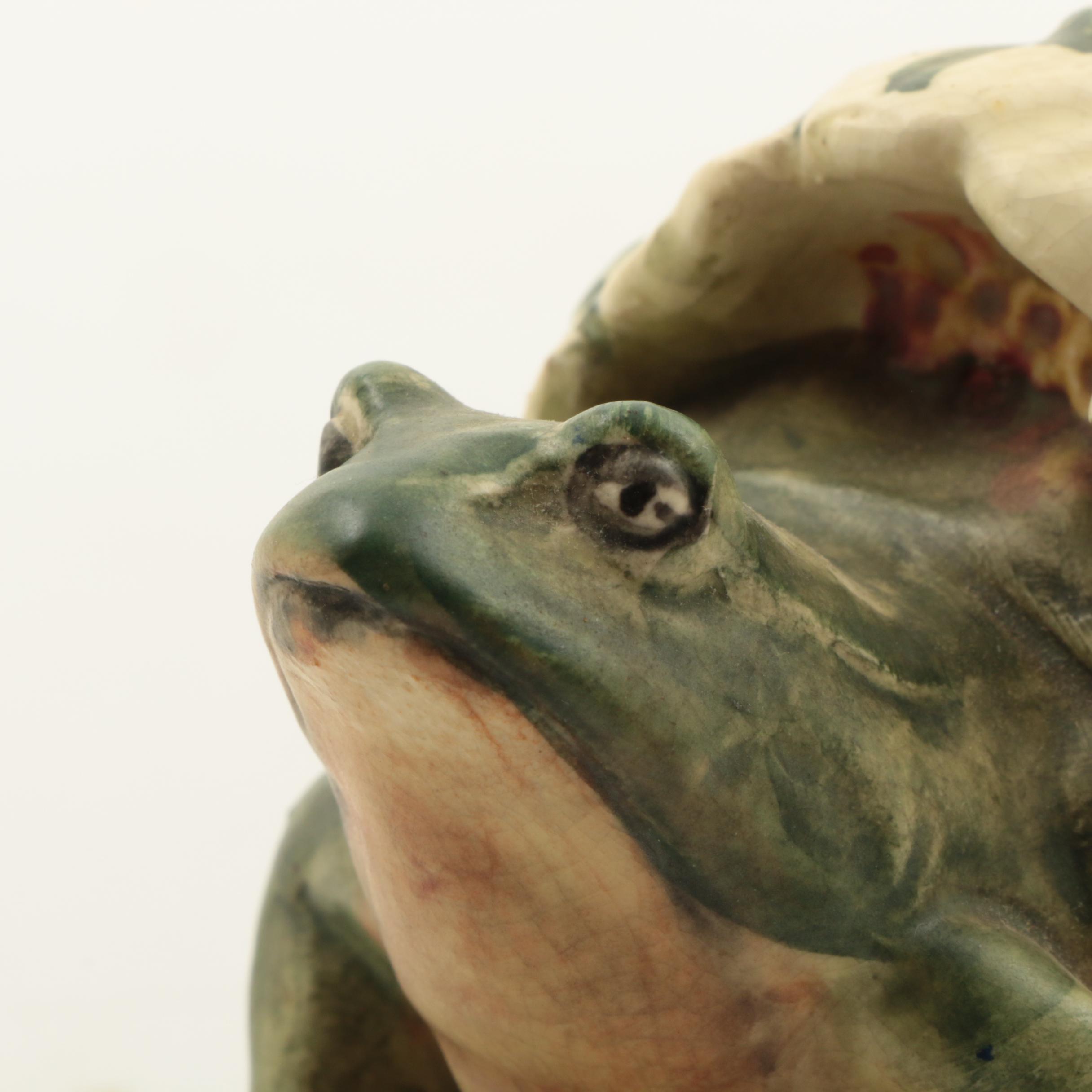 Antique Weller Pottery "Waterlily" Flower Frog