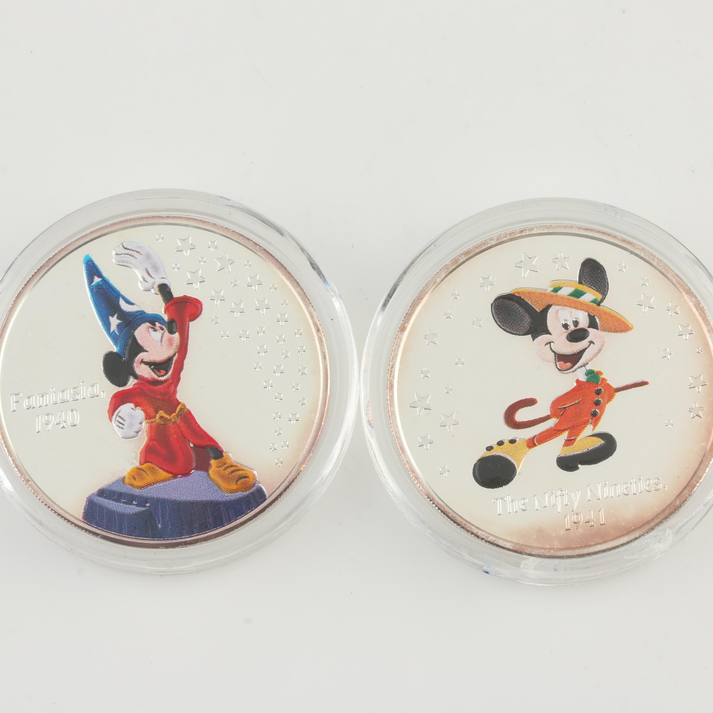 Disney 75 Years of Mickey Silver Proof Medallion Set