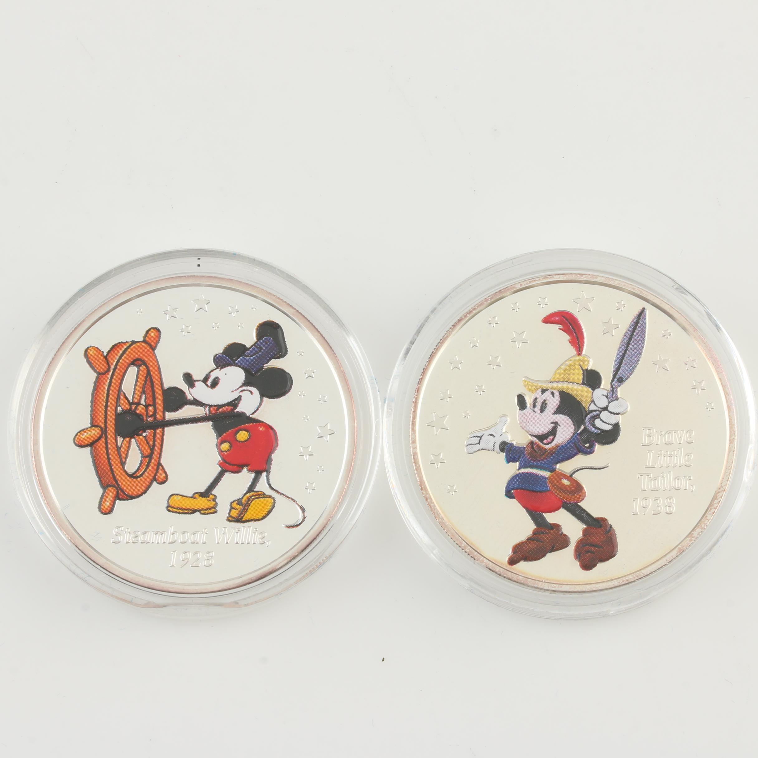 Disney 75 Years of Mickey Silver Proof Medallion Set
