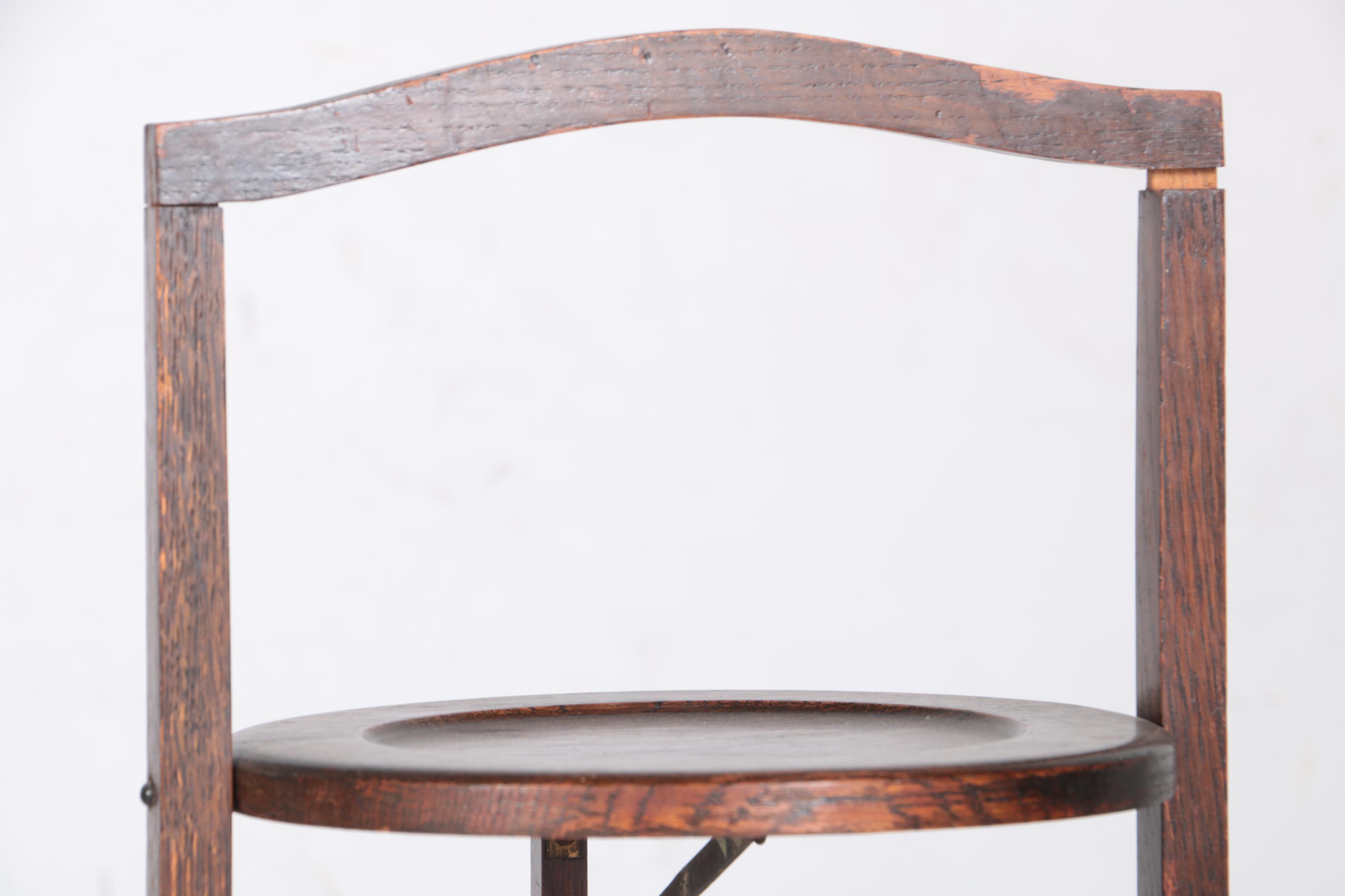 Vintage Oak Folding Pie Shelf