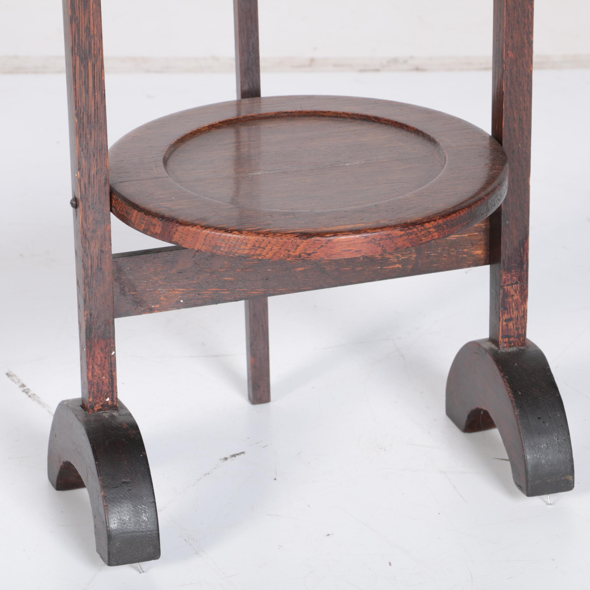 Vintage Oak Folding Pie Shelf