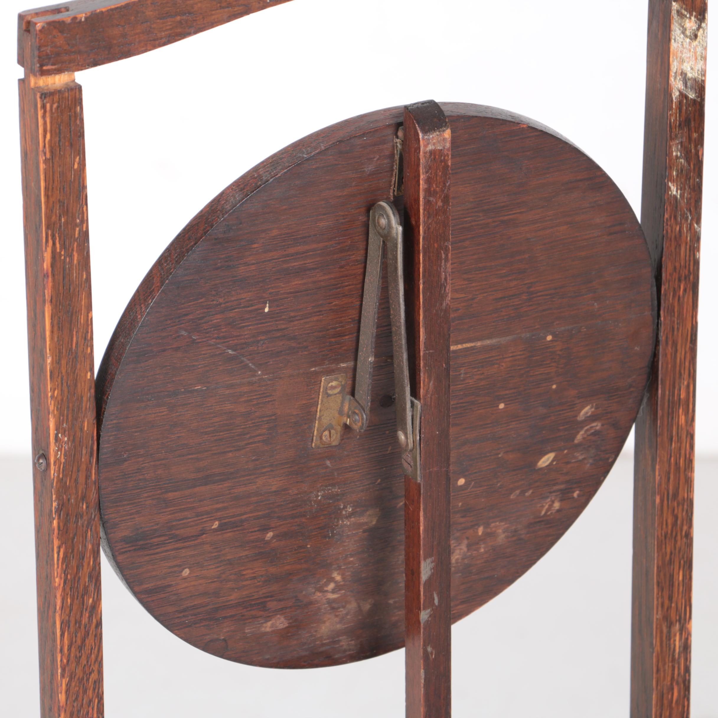 Vintage Oak Folding Pie Shelf