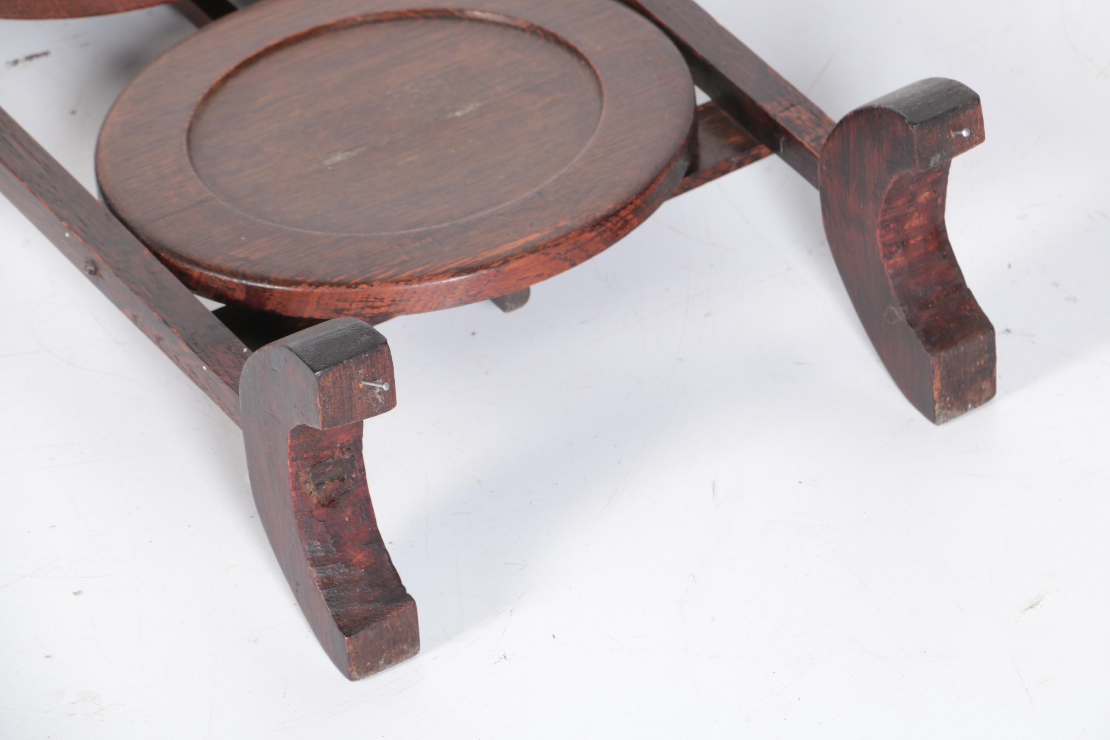 Vintage Oak Folding Pie Shelf