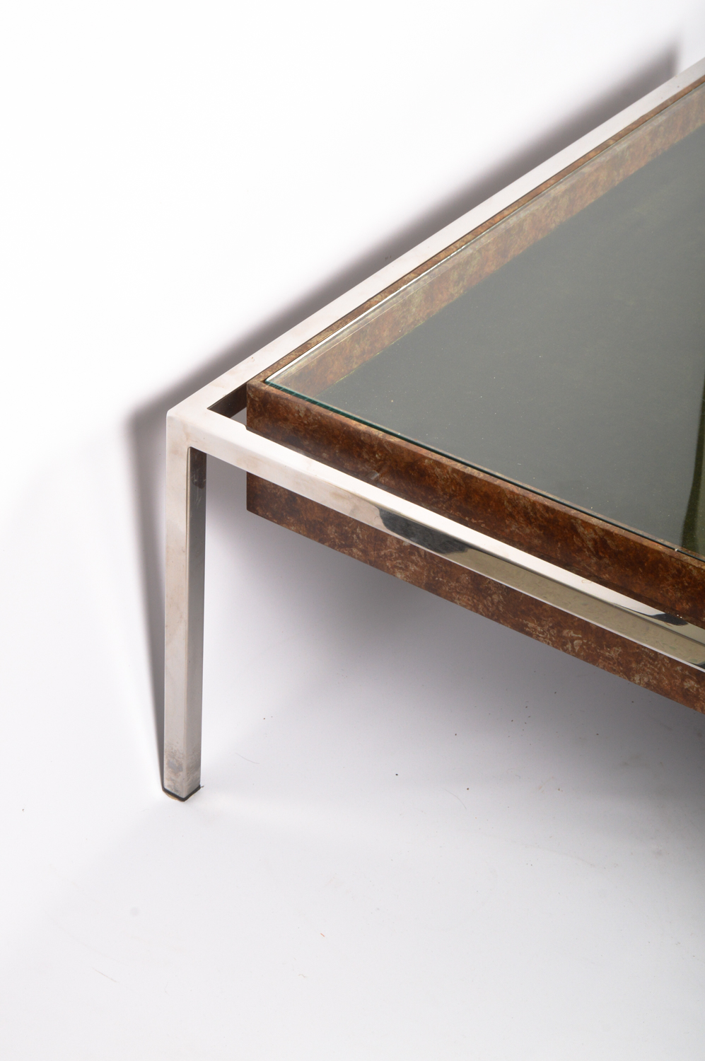 Modern Glass Top Display Coffee Table