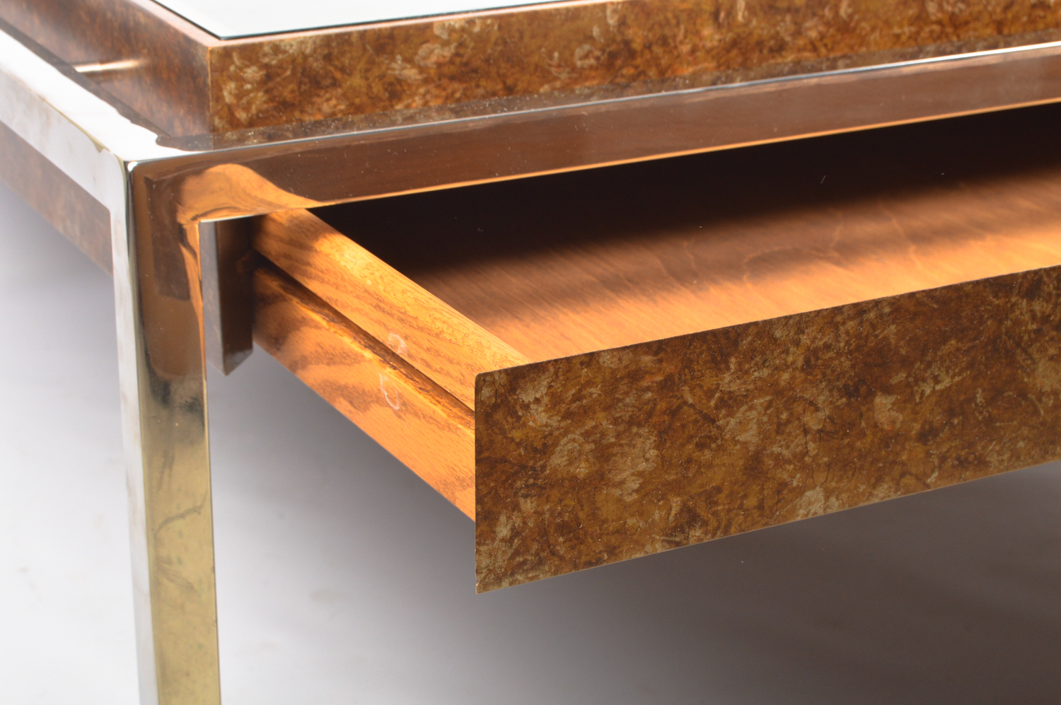 Modern Glass Top Display Coffee Table