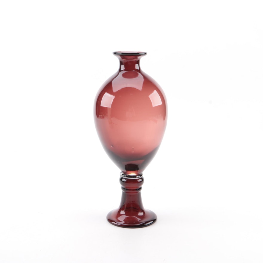 Amethyst Blown Glass Vase