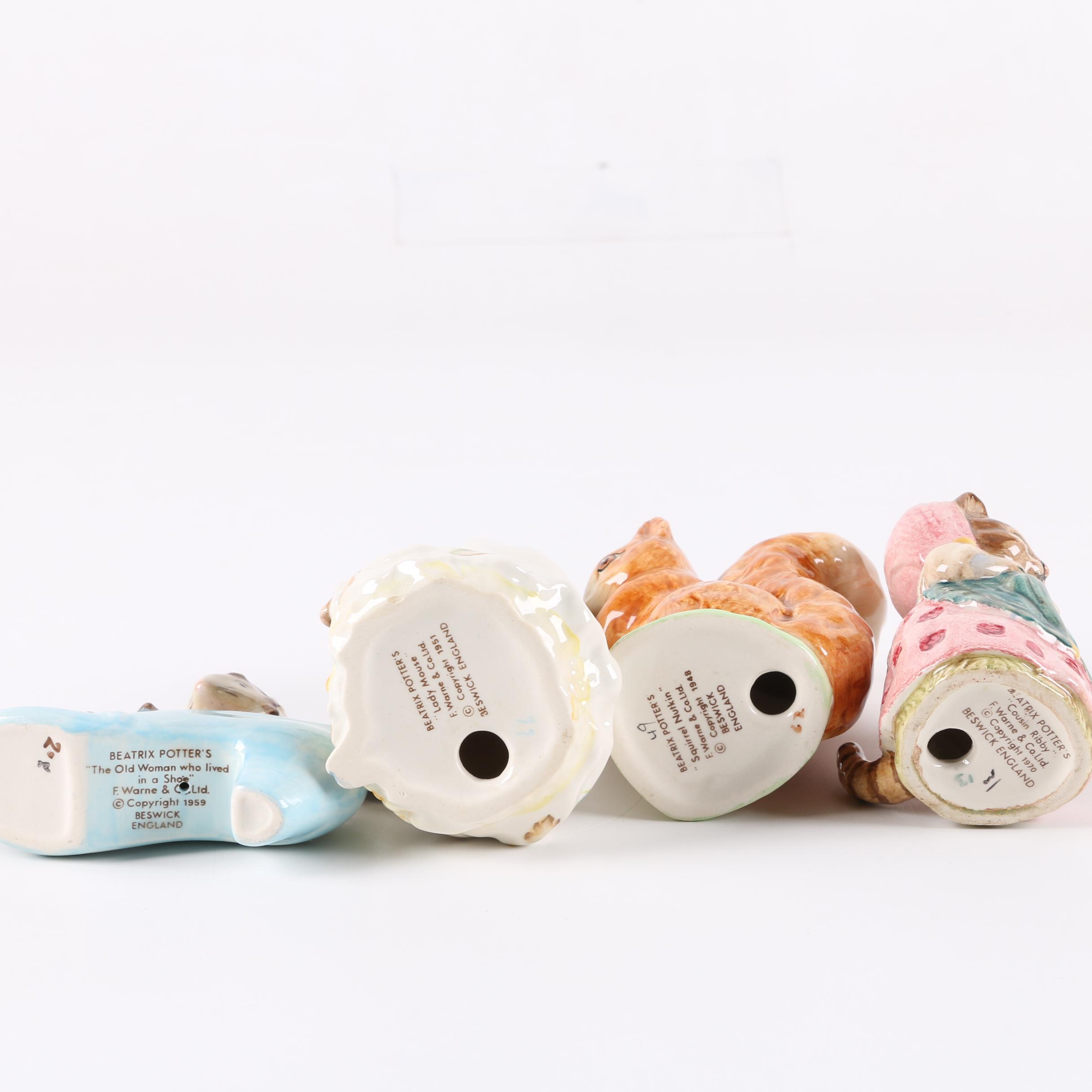 Mid-Century Beswick "Beatrix Potter" Porcelain Figurines