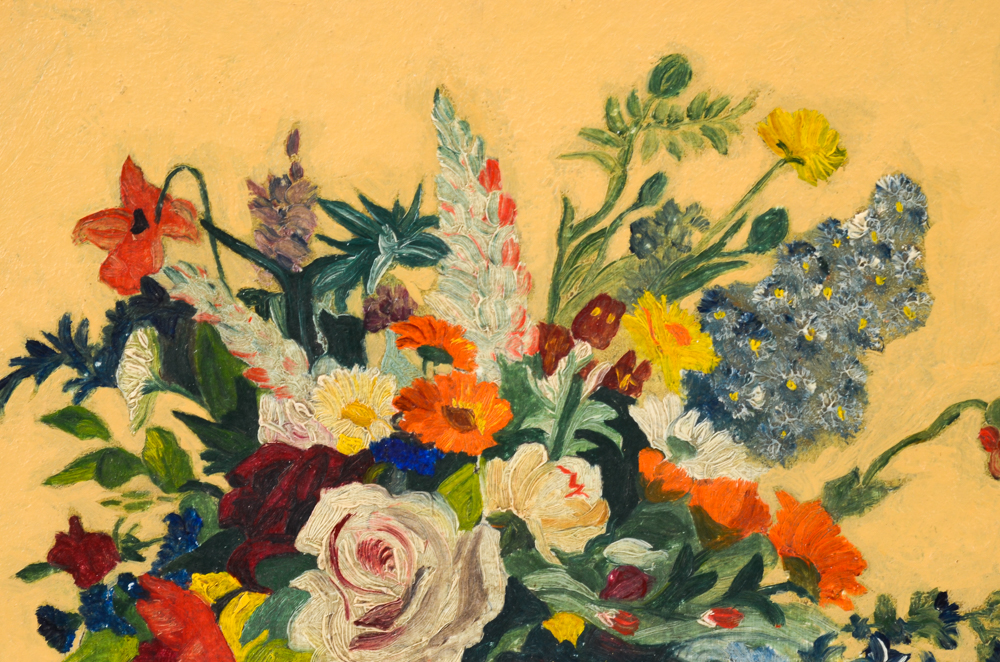 J. Dubois Vintage Oil Painting of a Still Life