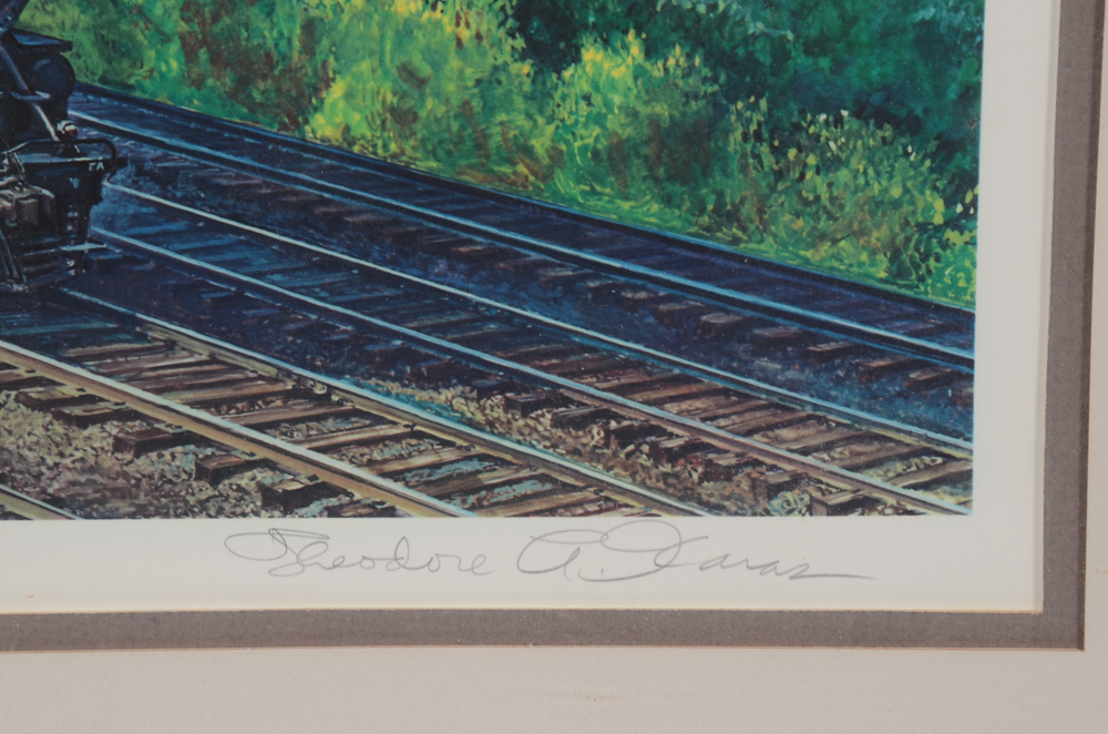 Theodore Xaras Vintage Collotype Print "Doubleheading up Horseshoe Curve"