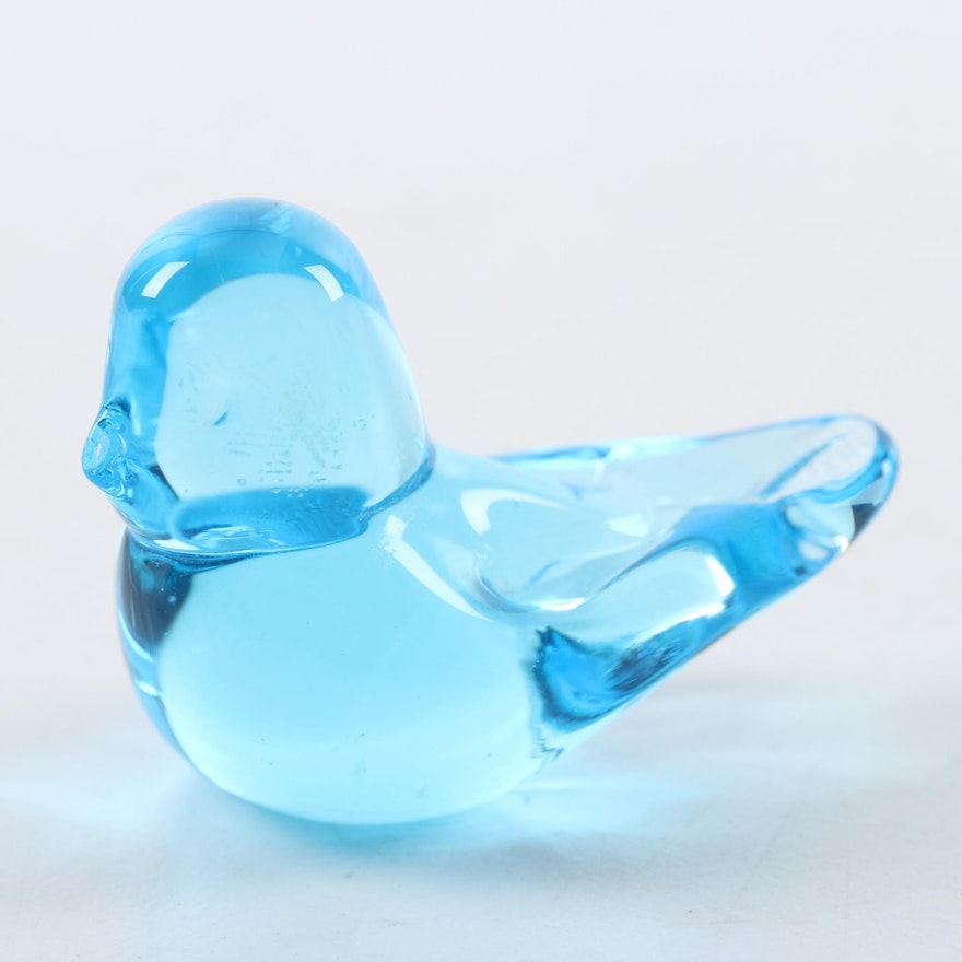 Vintage Glass Bluebird Figurine