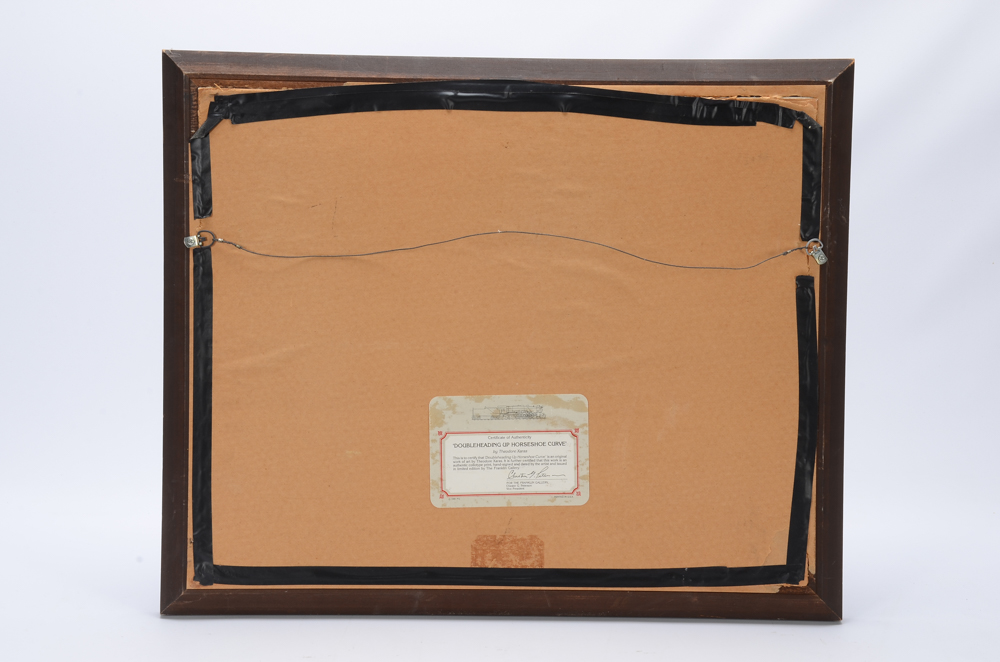 Theodore Xaras Vintage Collotype Print "Doubleheading up Horseshoe Curve"