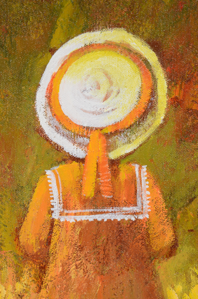Joan Graber Oil Painting "The White Hat"