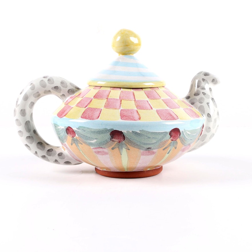MacKenzie-Childs "Aurora" Ceramic Teapot