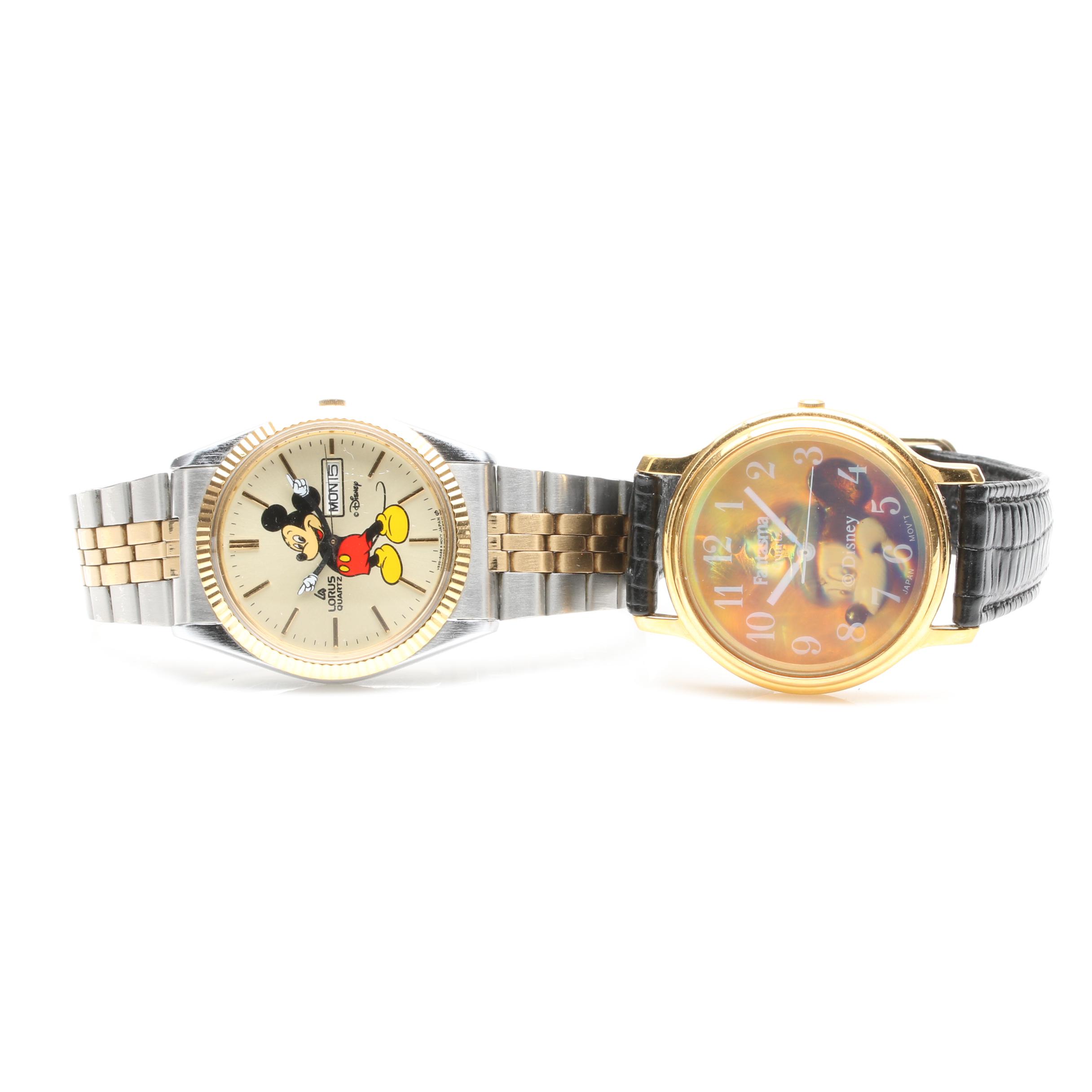 Lorus and Fantasma Quartz Analog Mickey Mouse Watches