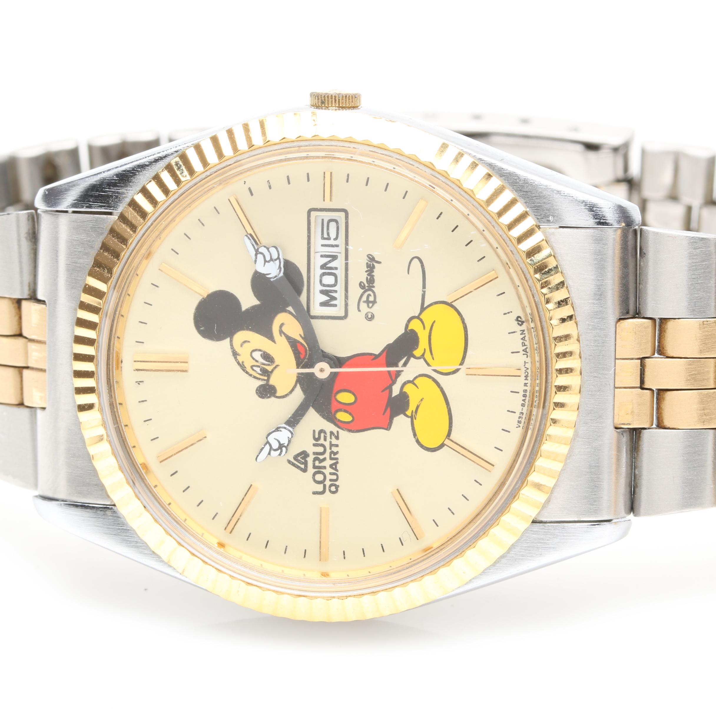 Lorus and Fantasma Quartz Analog Mickey Mouse Watches