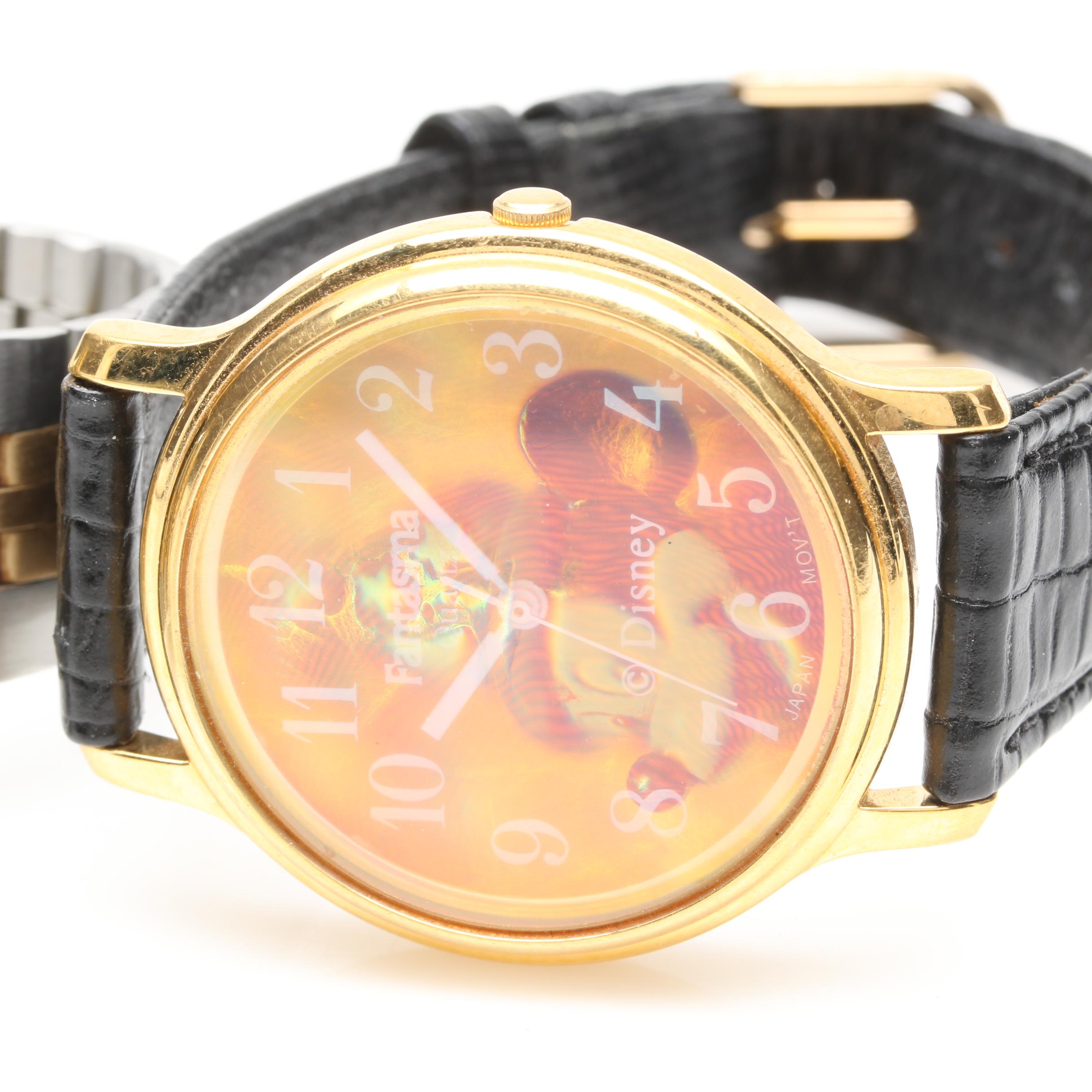 Lorus and Fantasma Quartz Analog Mickey Mouse Watches