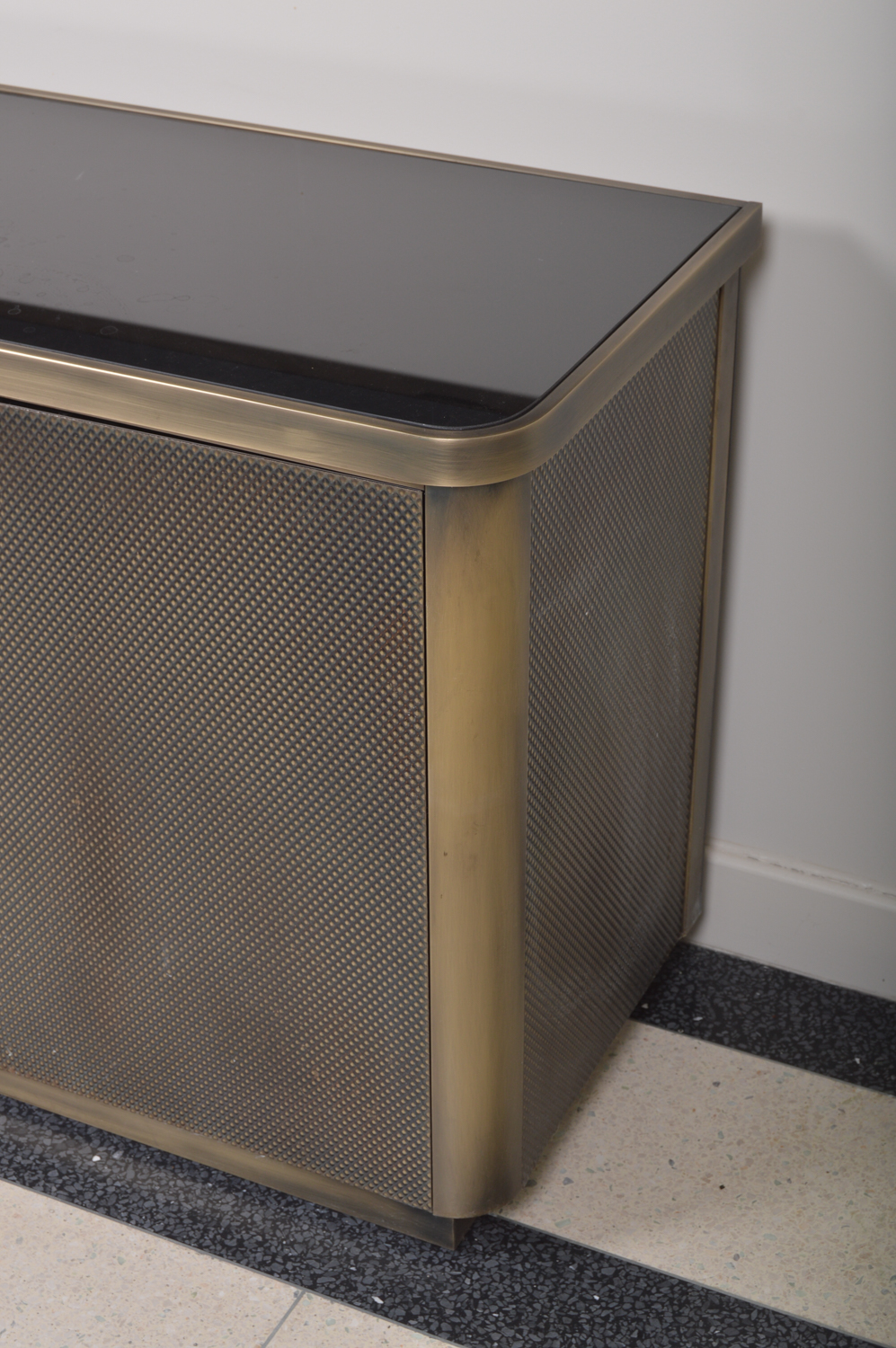 Brushed Metal Credenza