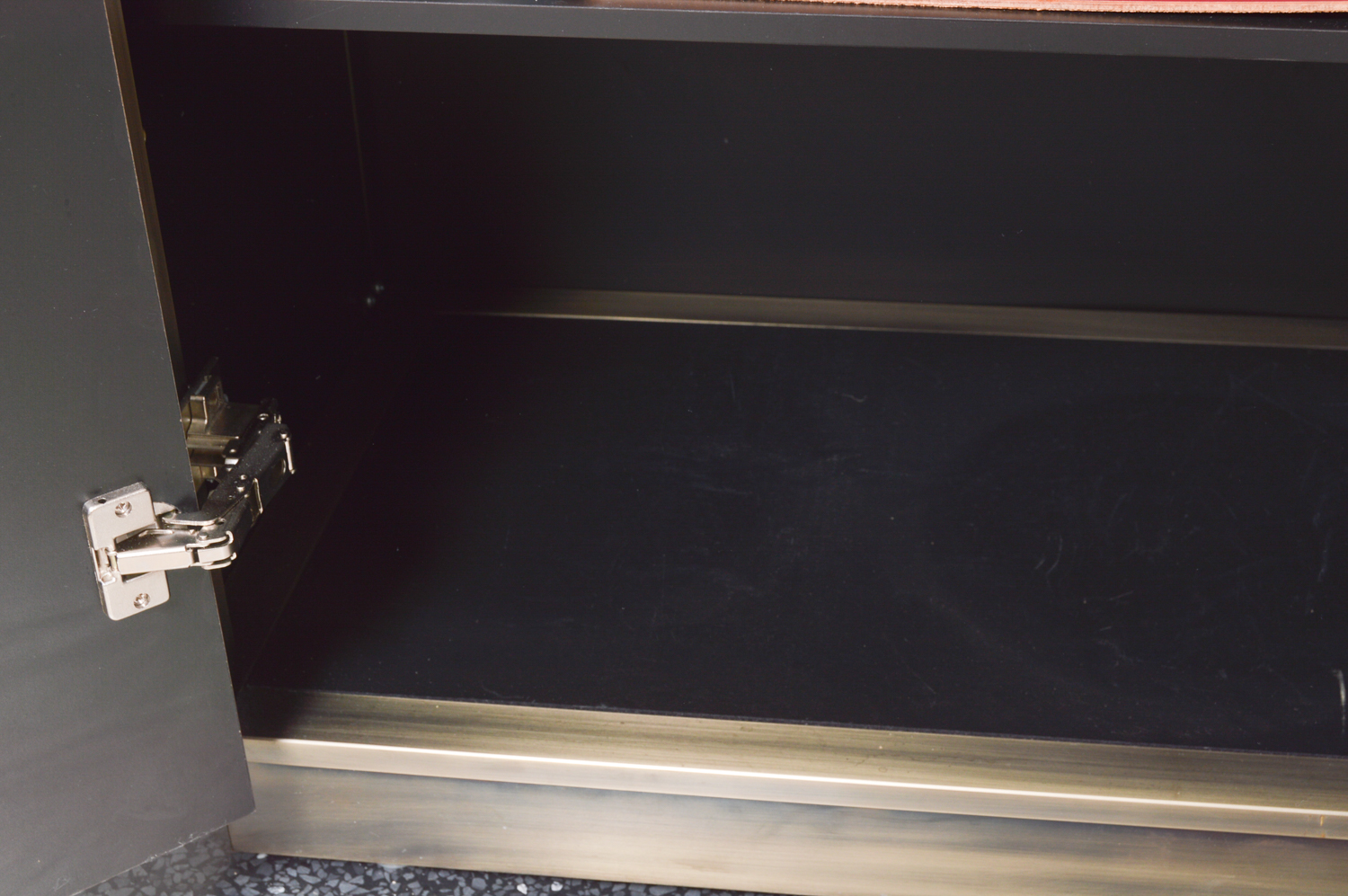 Brushed Metal Credenza