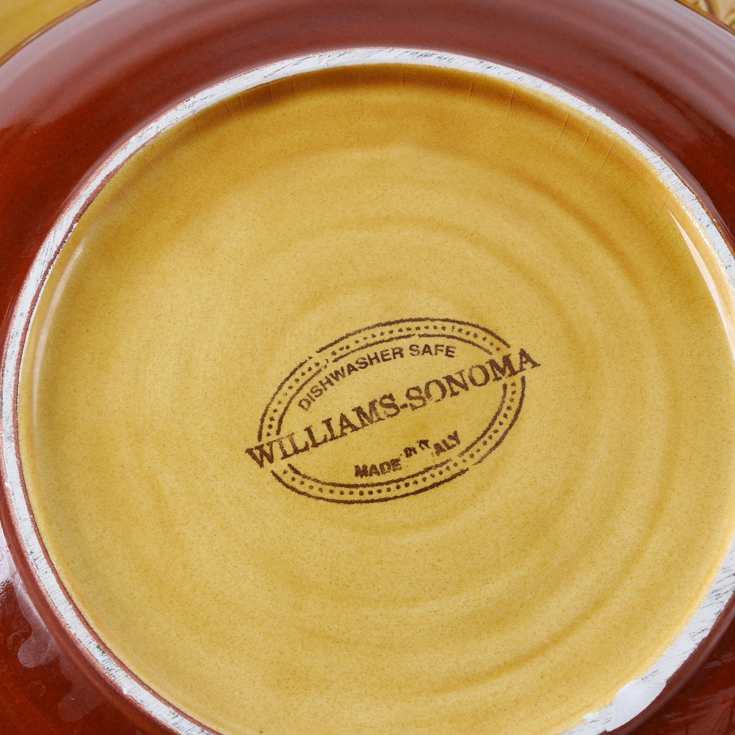 Italian Williams-Sonoma Leaf Shaped Plates and Bowls