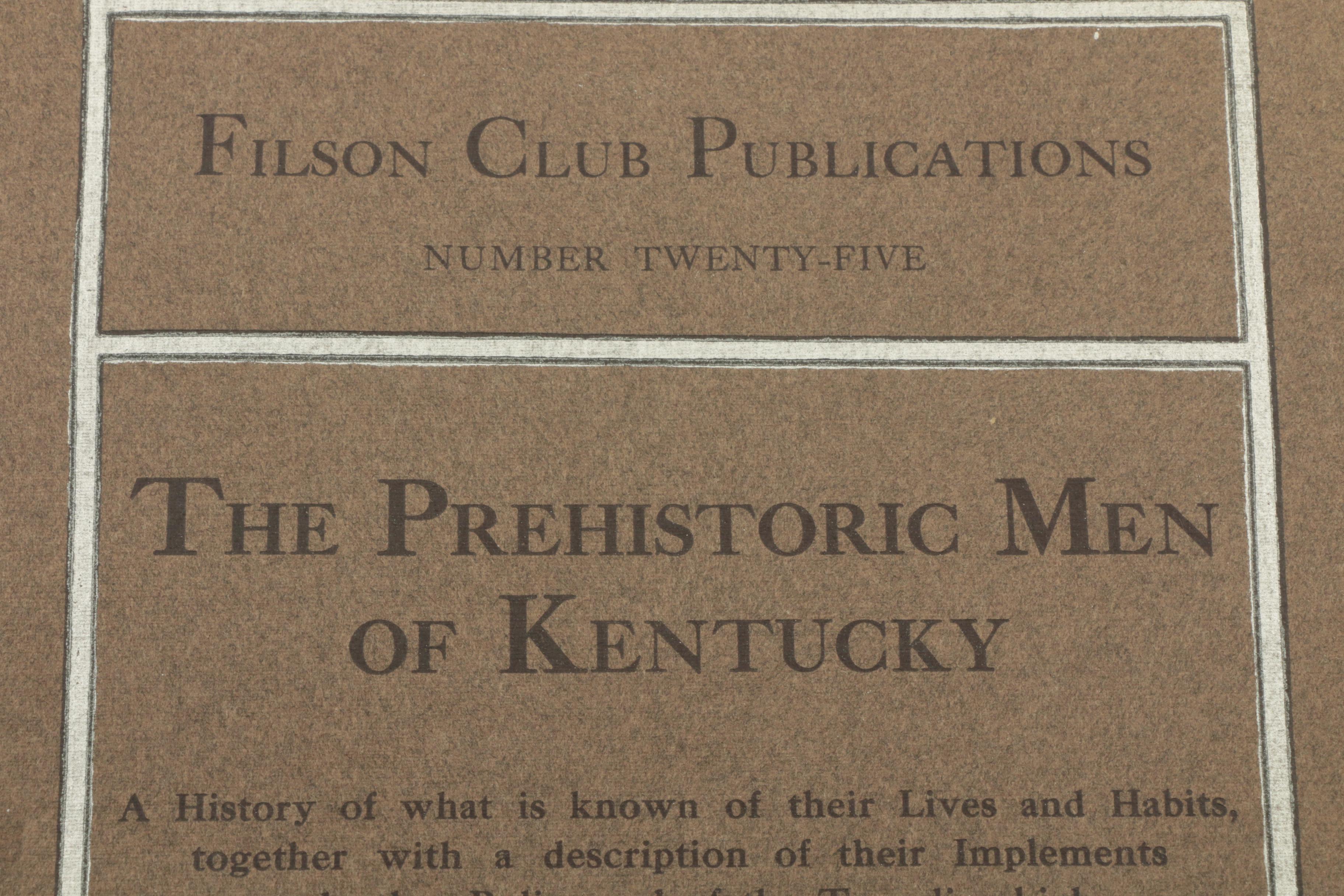 1889 "Kentucky Fossil Shells" and 1910 "The Prehistoric Men of Kentucky"