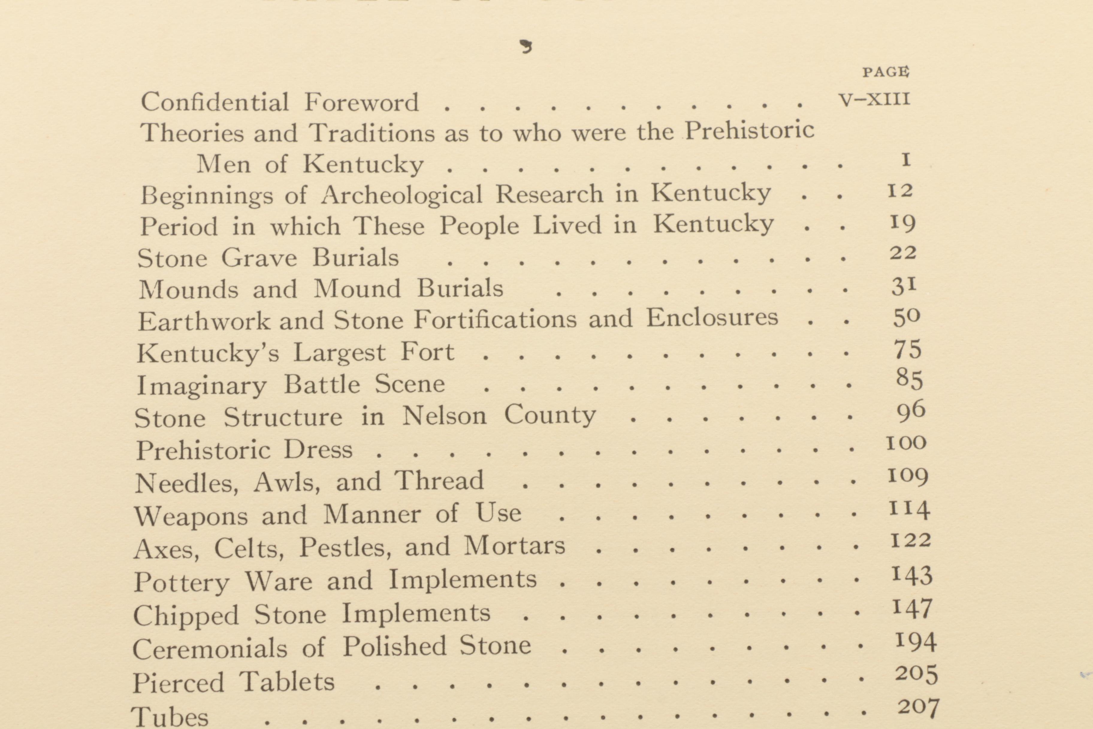 1889 "Kentucky Fossil Shells" and 1910 "The Prehistoric Men of Kentucky"