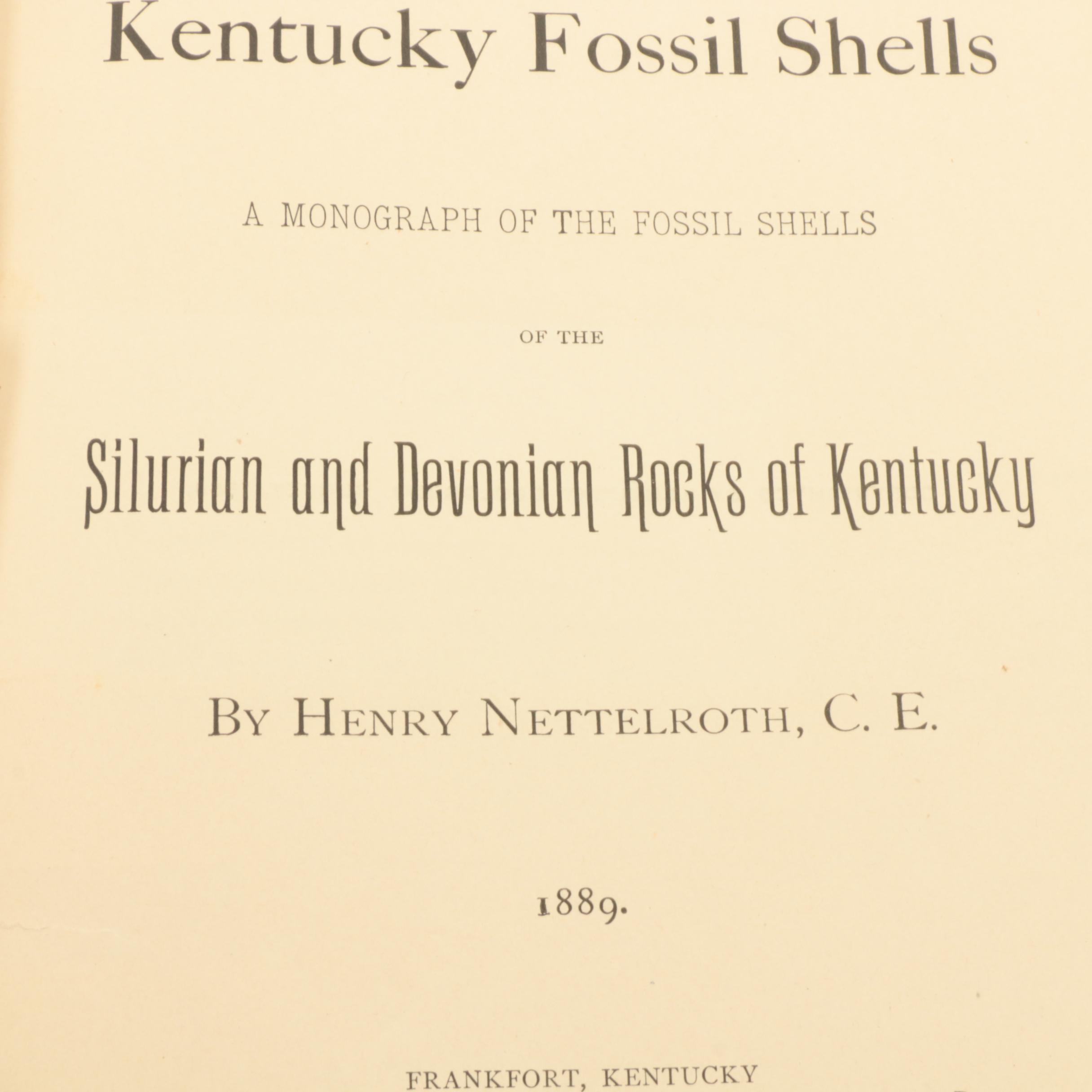 1889 "Kentucky Fossil Shells" and 1910 "The Prehistoric Men of Kentucky"