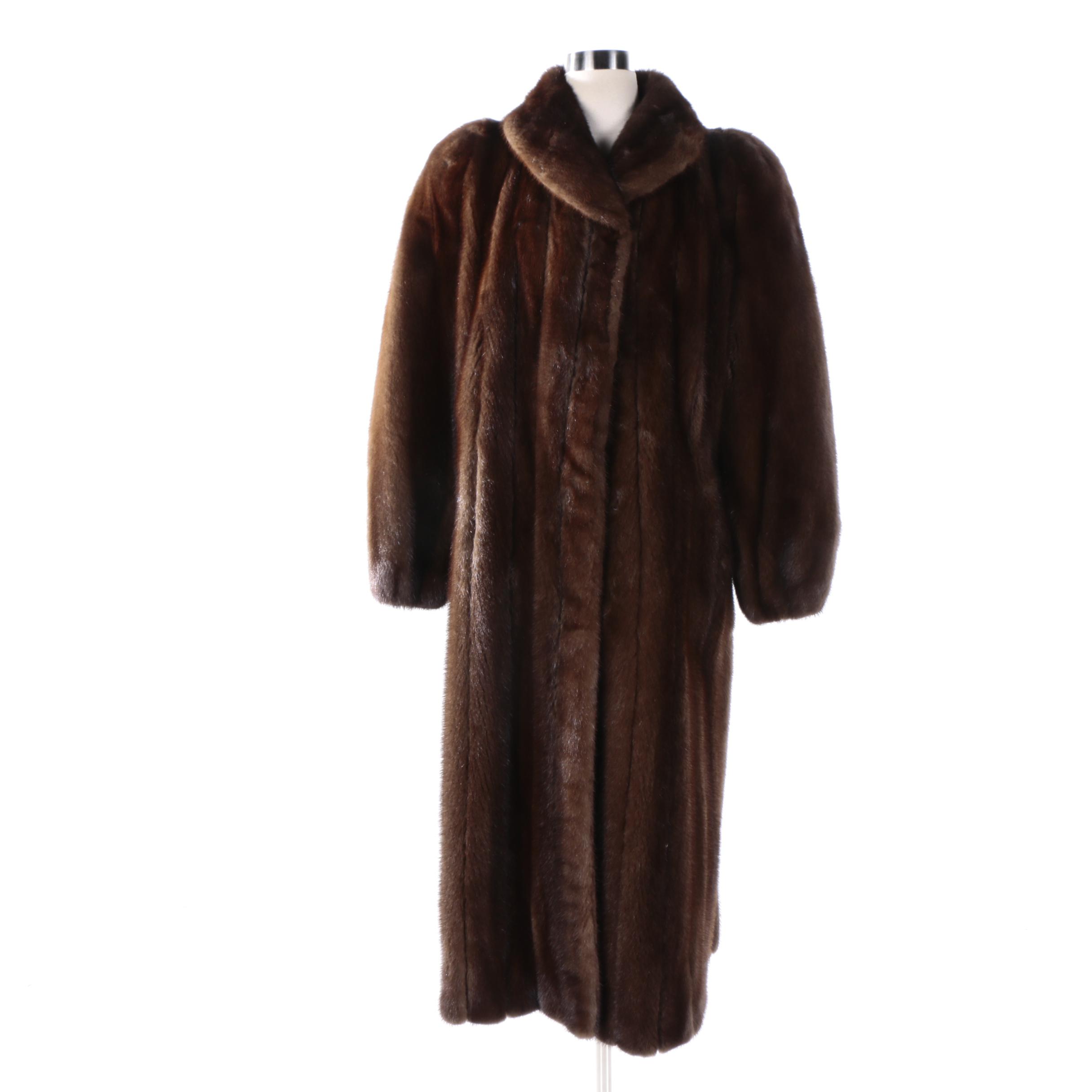 Women's Peter Duffy New York Brown Mink Fur Coat
