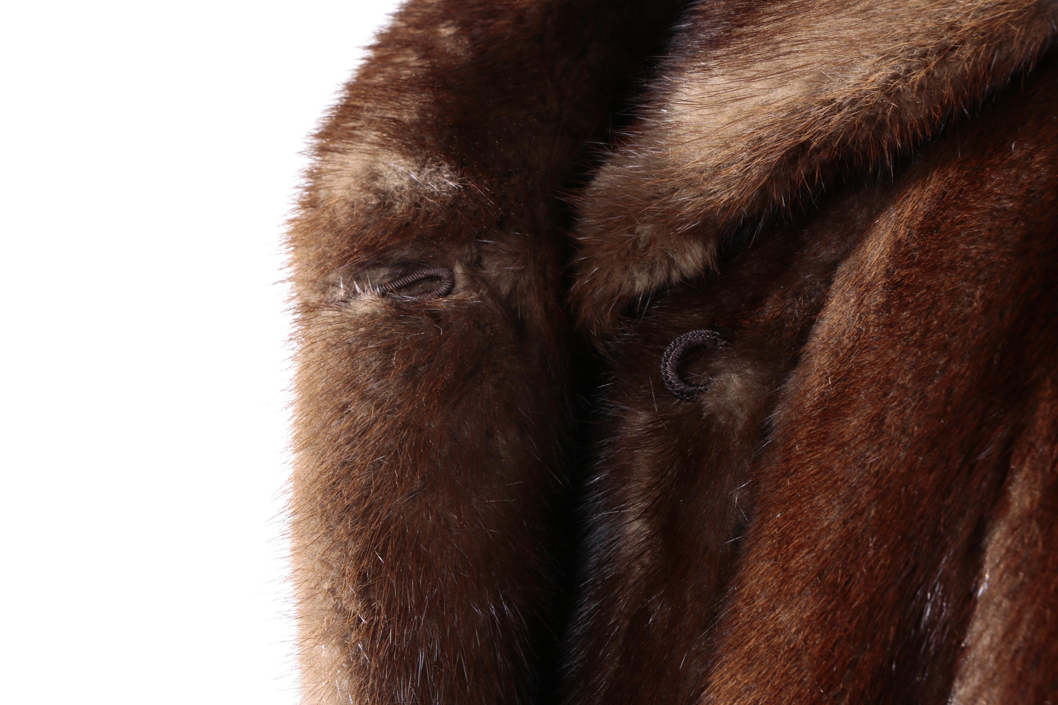 Women's Peter Duffy New York Brown Mink Fur Coat