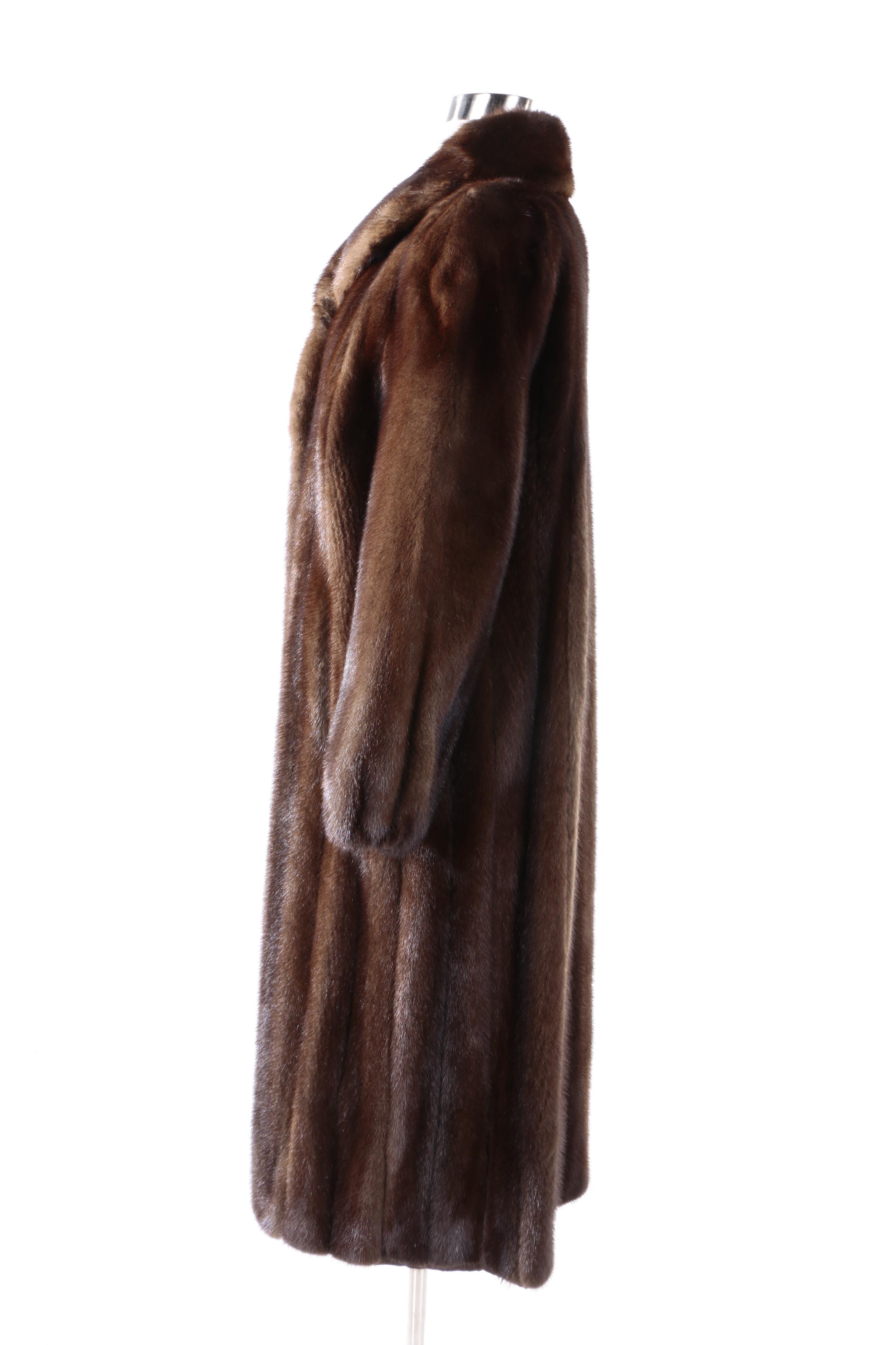Women's Peter Duffy New York Brown Mink Fur Coat