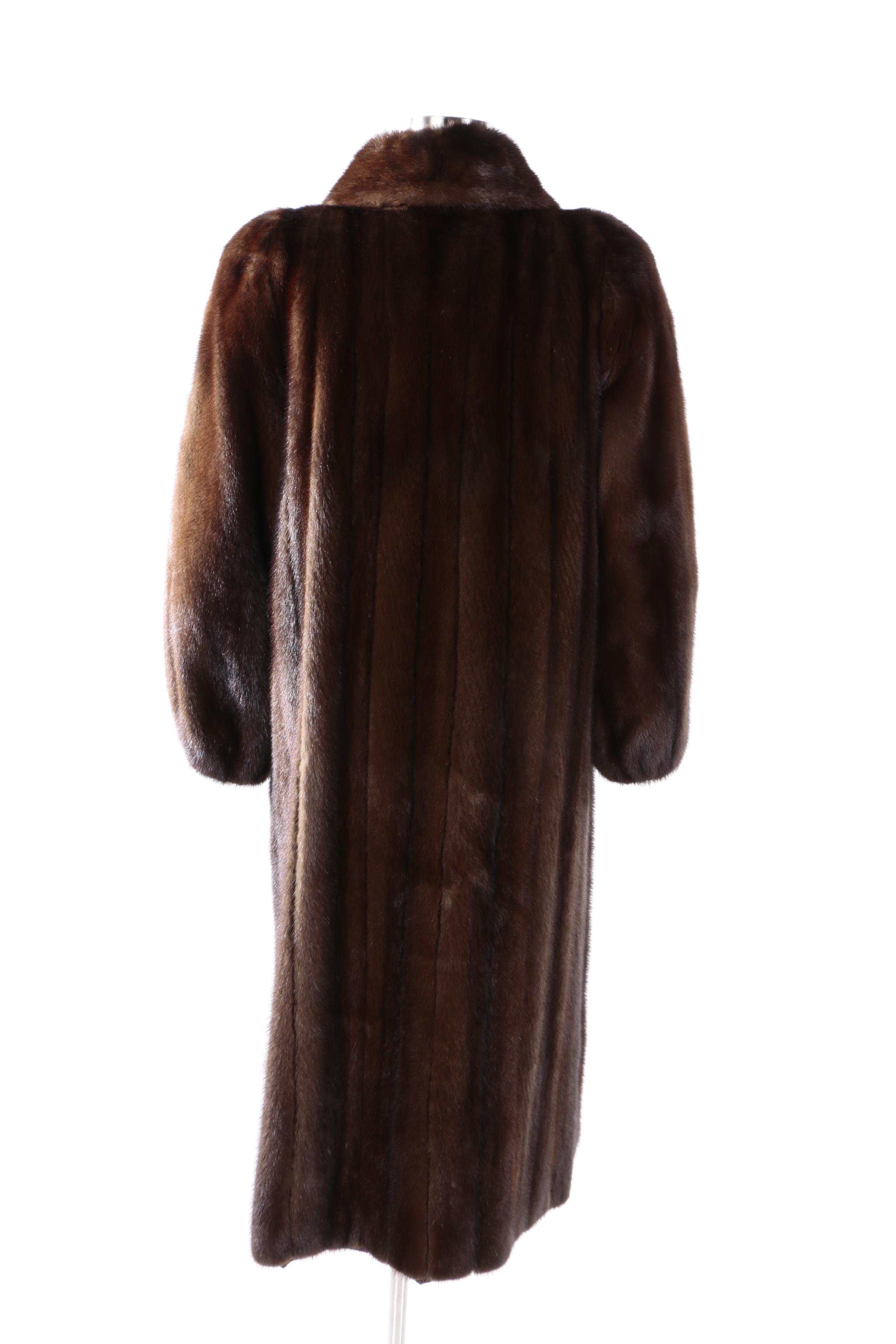 Women's Peter Duffy New York Brown Mink Fur Coat