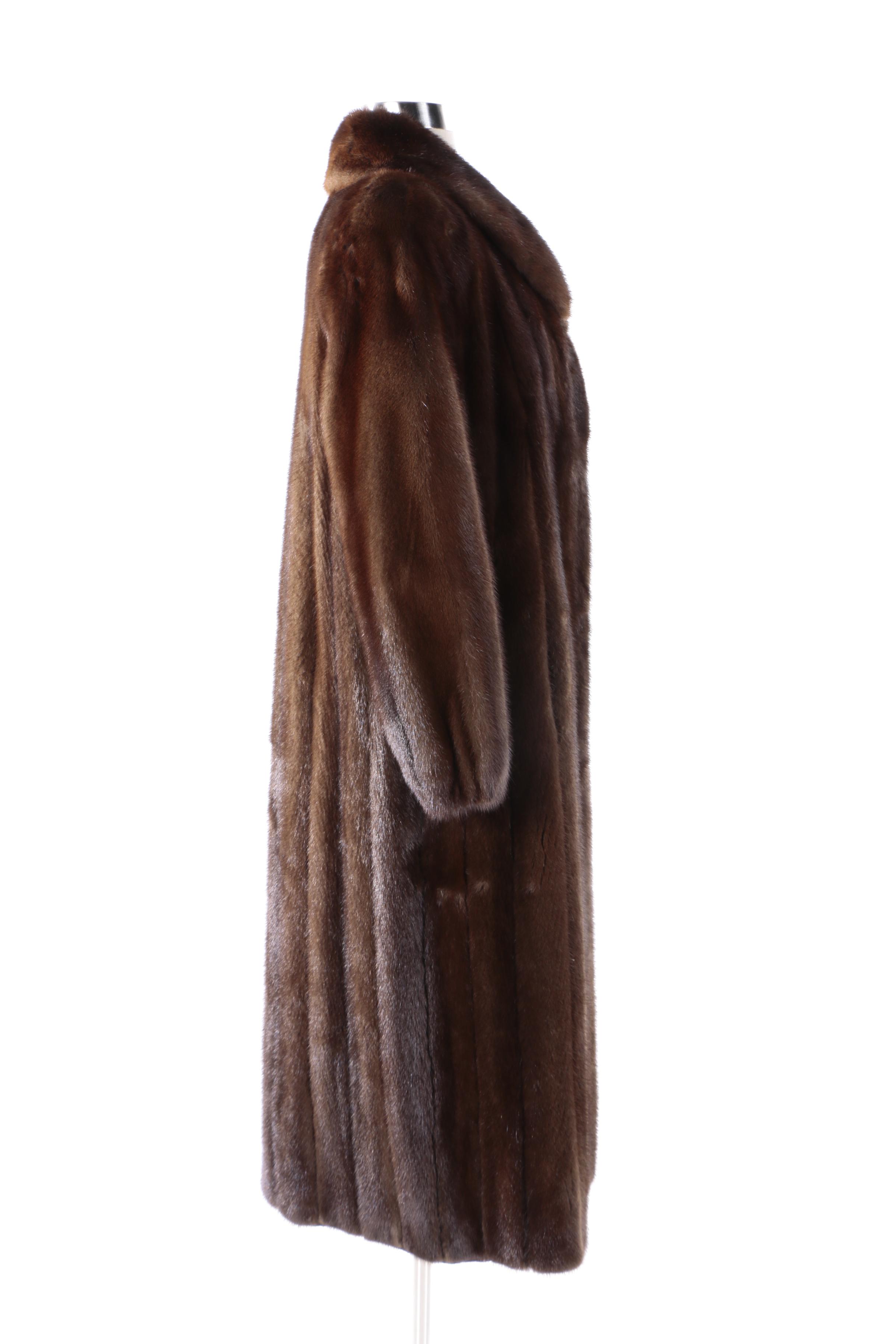 Women's Peter Duffy New York Brown Mink Fur Coat