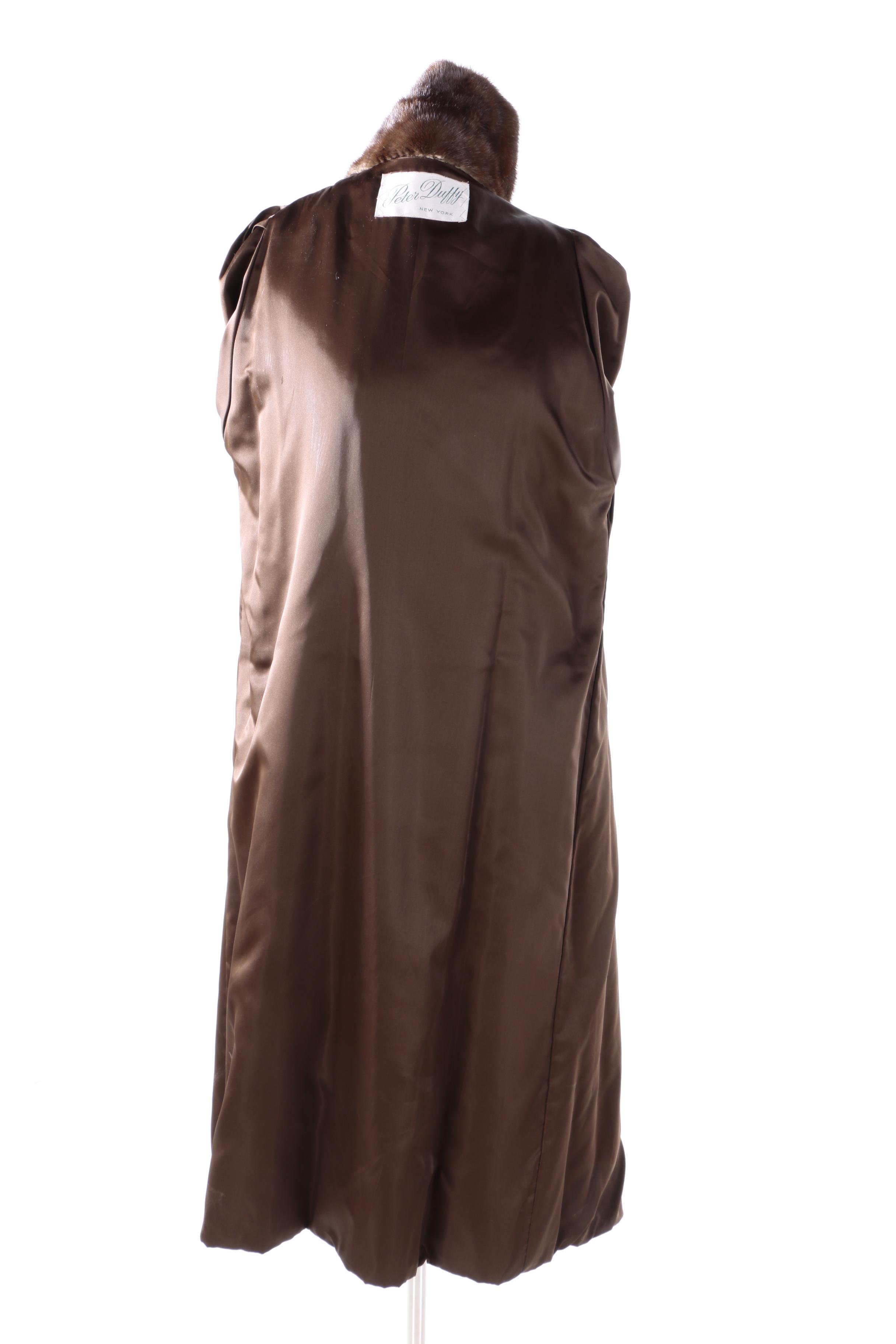 Women's Peter Duffy New York Brown Mink Fur Coat