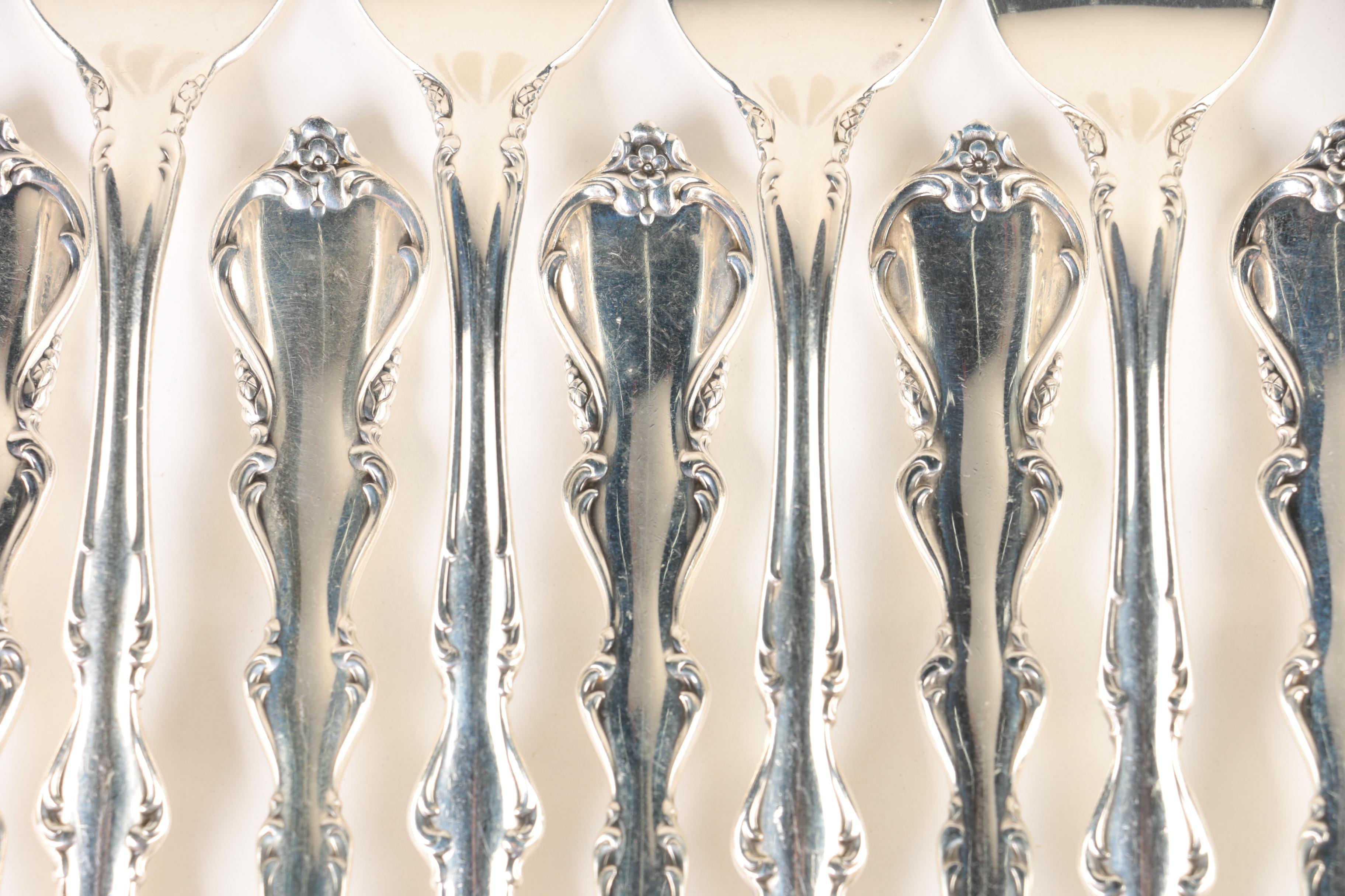 International "Angelique" Sterling Silver Flatware Set