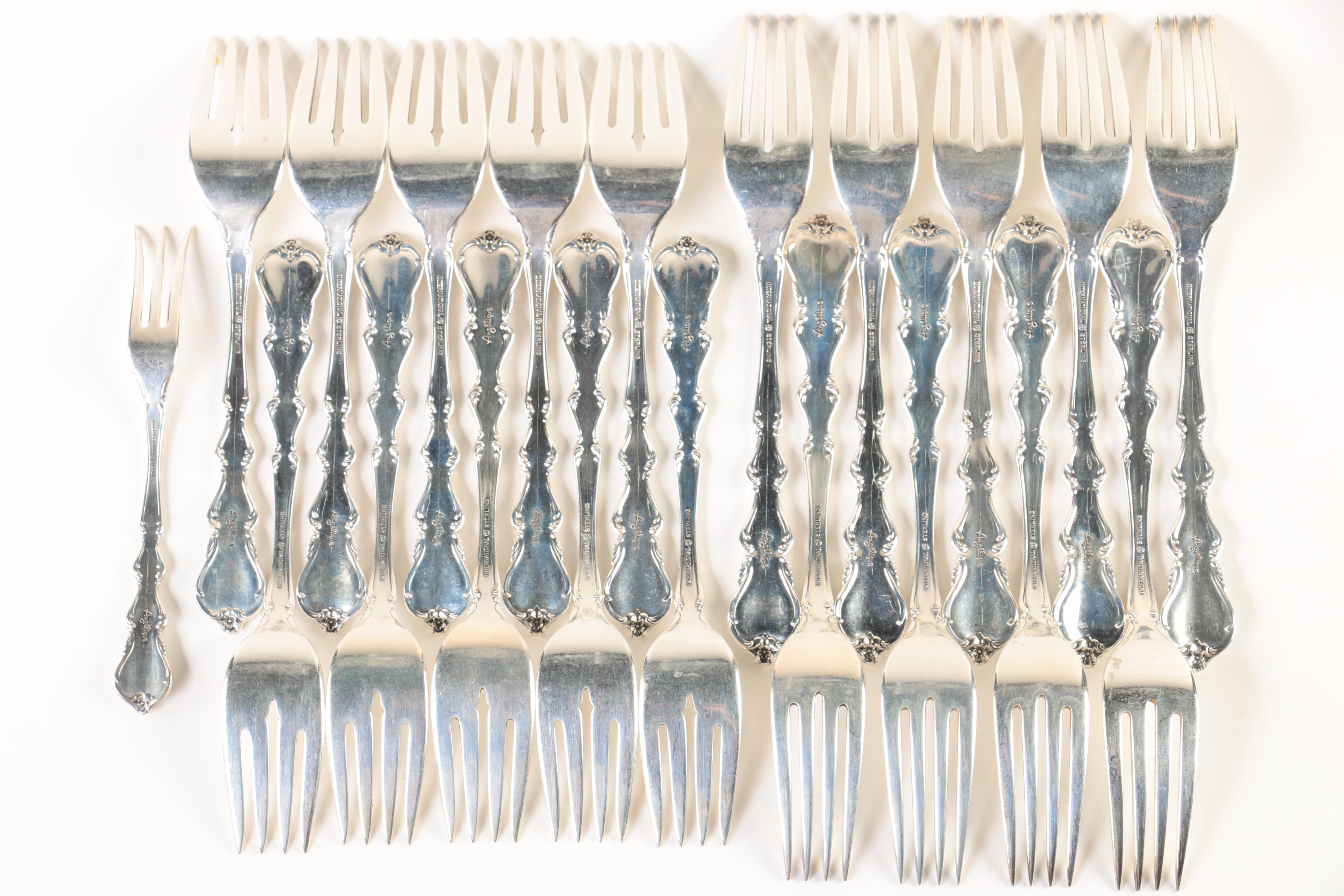 International "Angelique" Sterling Silver Flatware Set