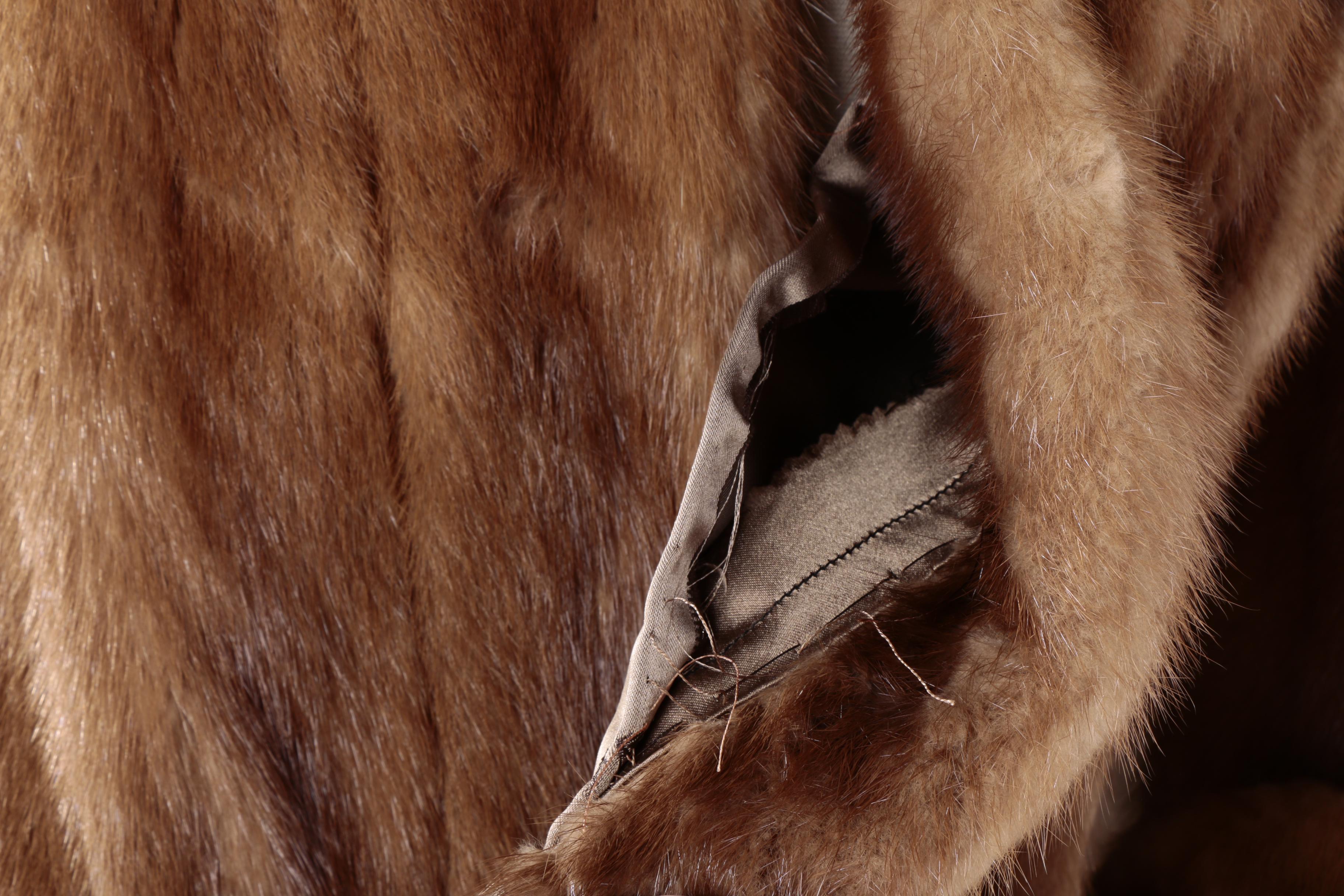 Vintage Brown Mink Fur Capelet