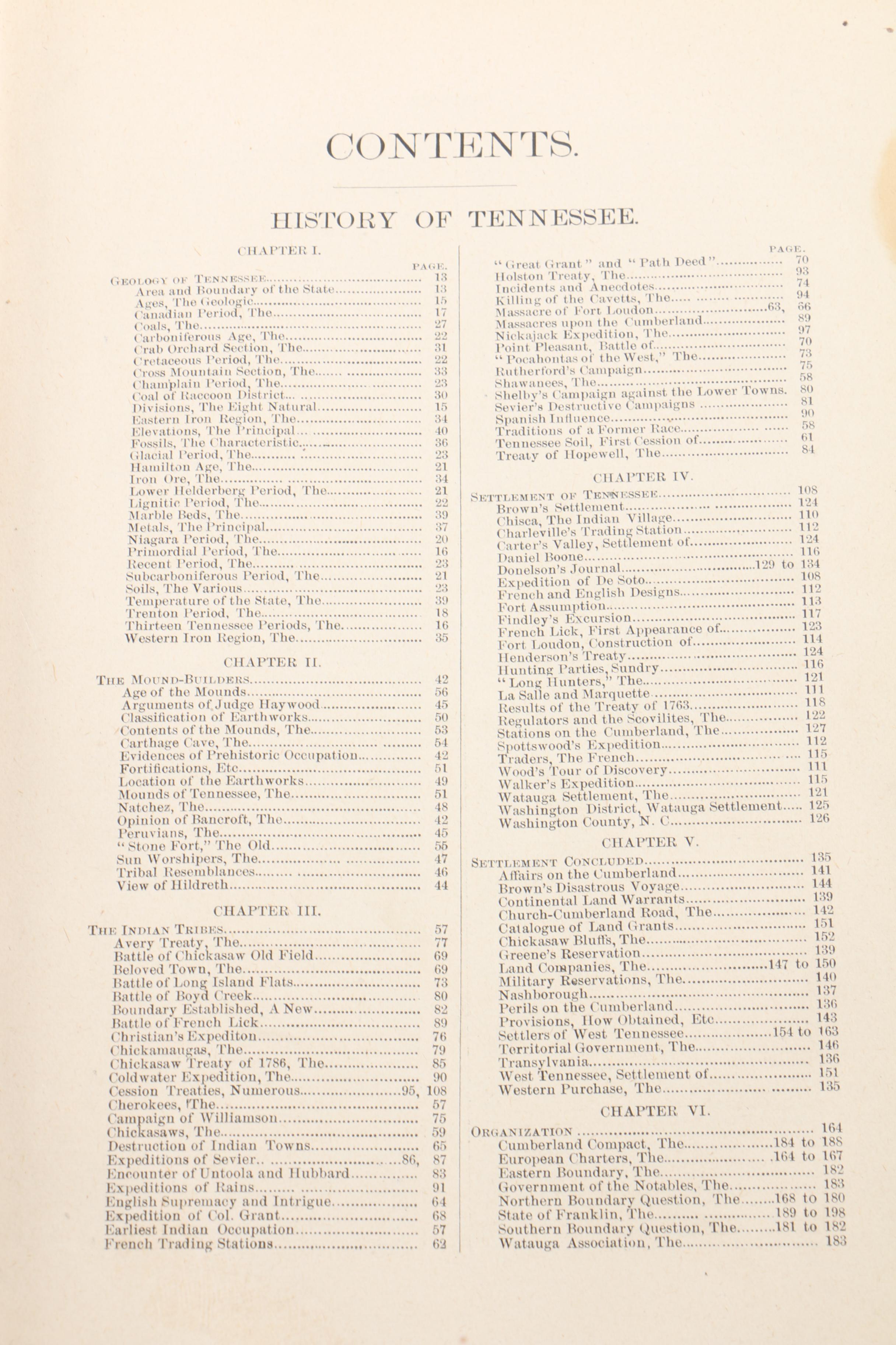 1886 Illustrated "History of Tennessee"